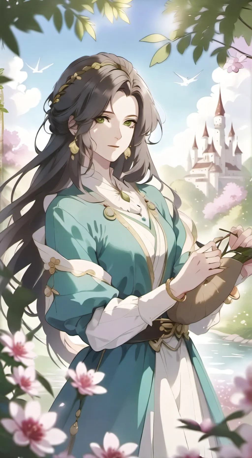 ai character: princesa rosa background