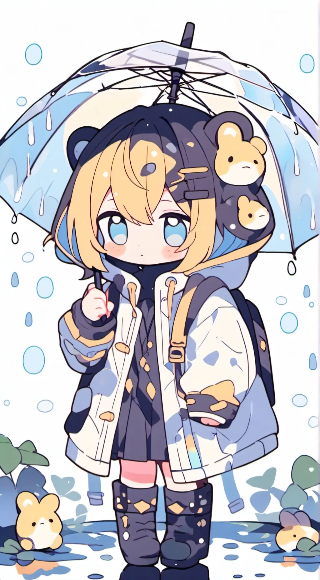 ai character: Demon slayer pluie background