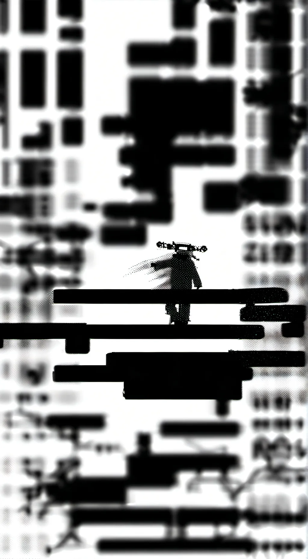 ai character: black hat background