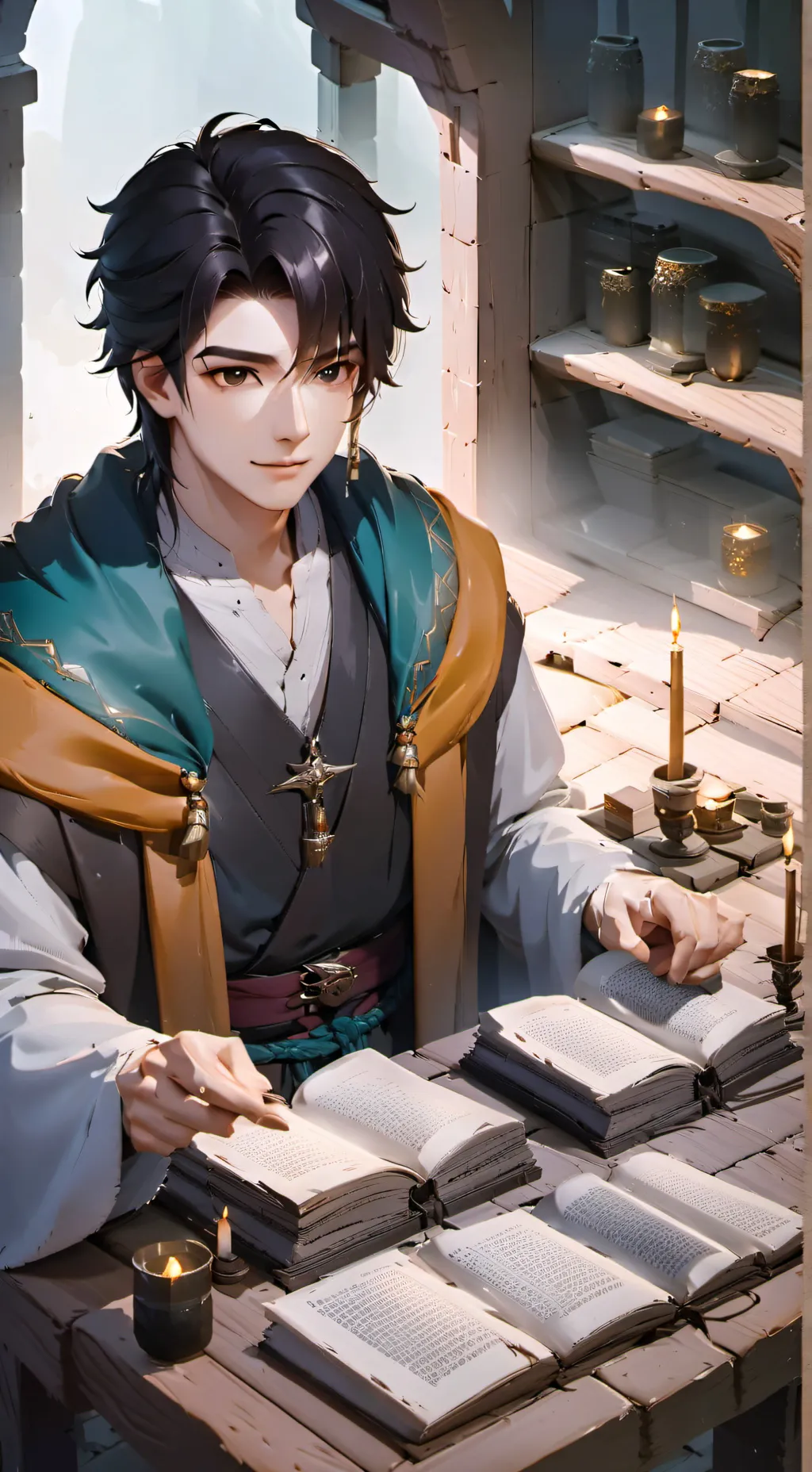 ai character: Tom snapped background