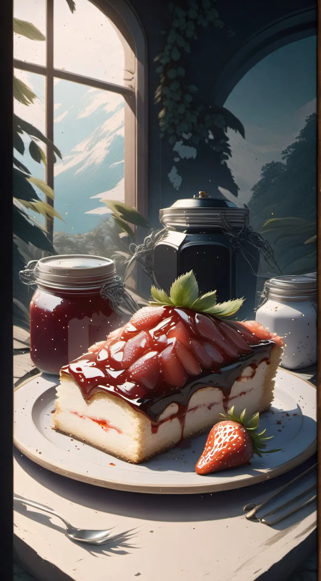 ai character: Strawberry Jam background