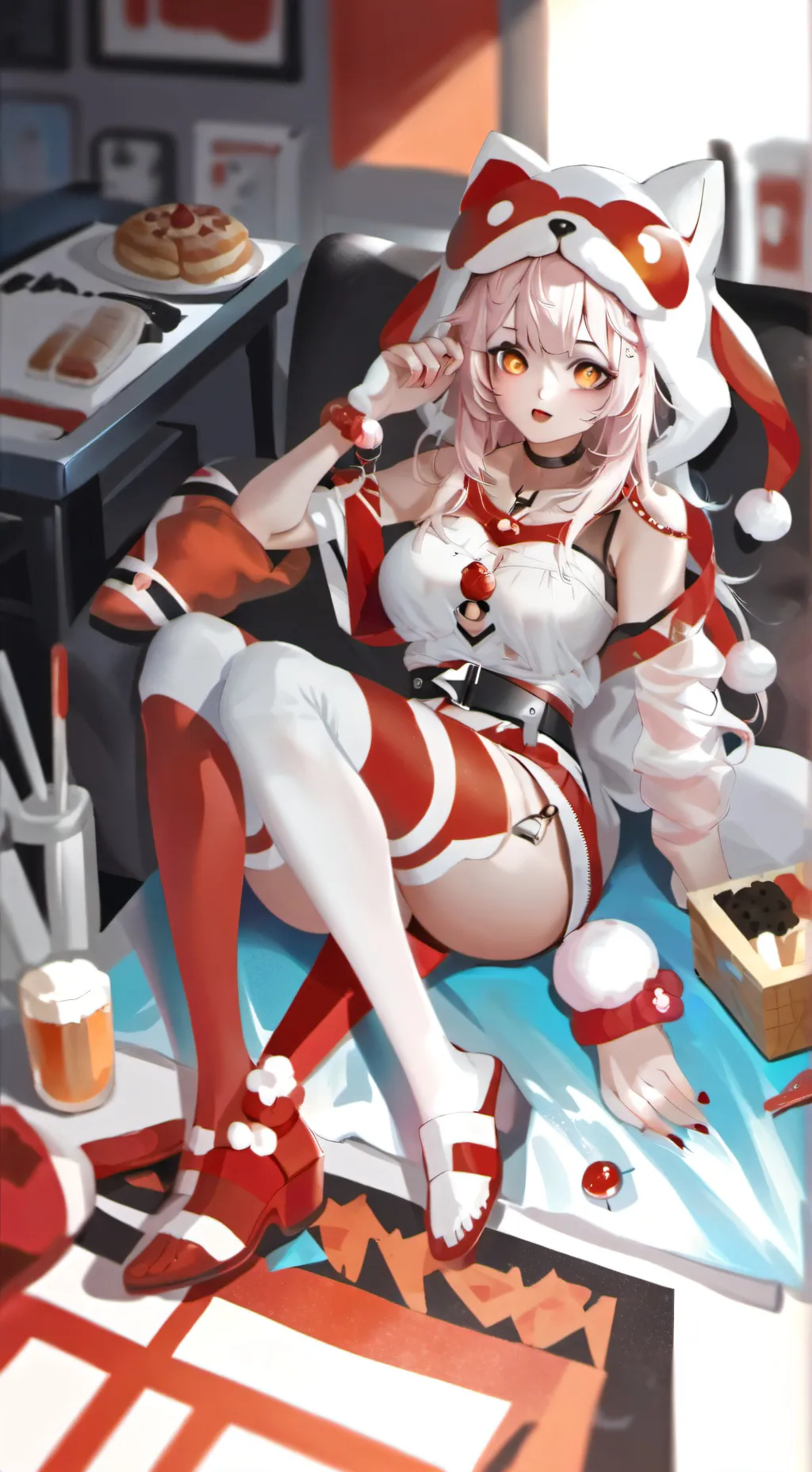 ai character: Sprunki sleepover  background