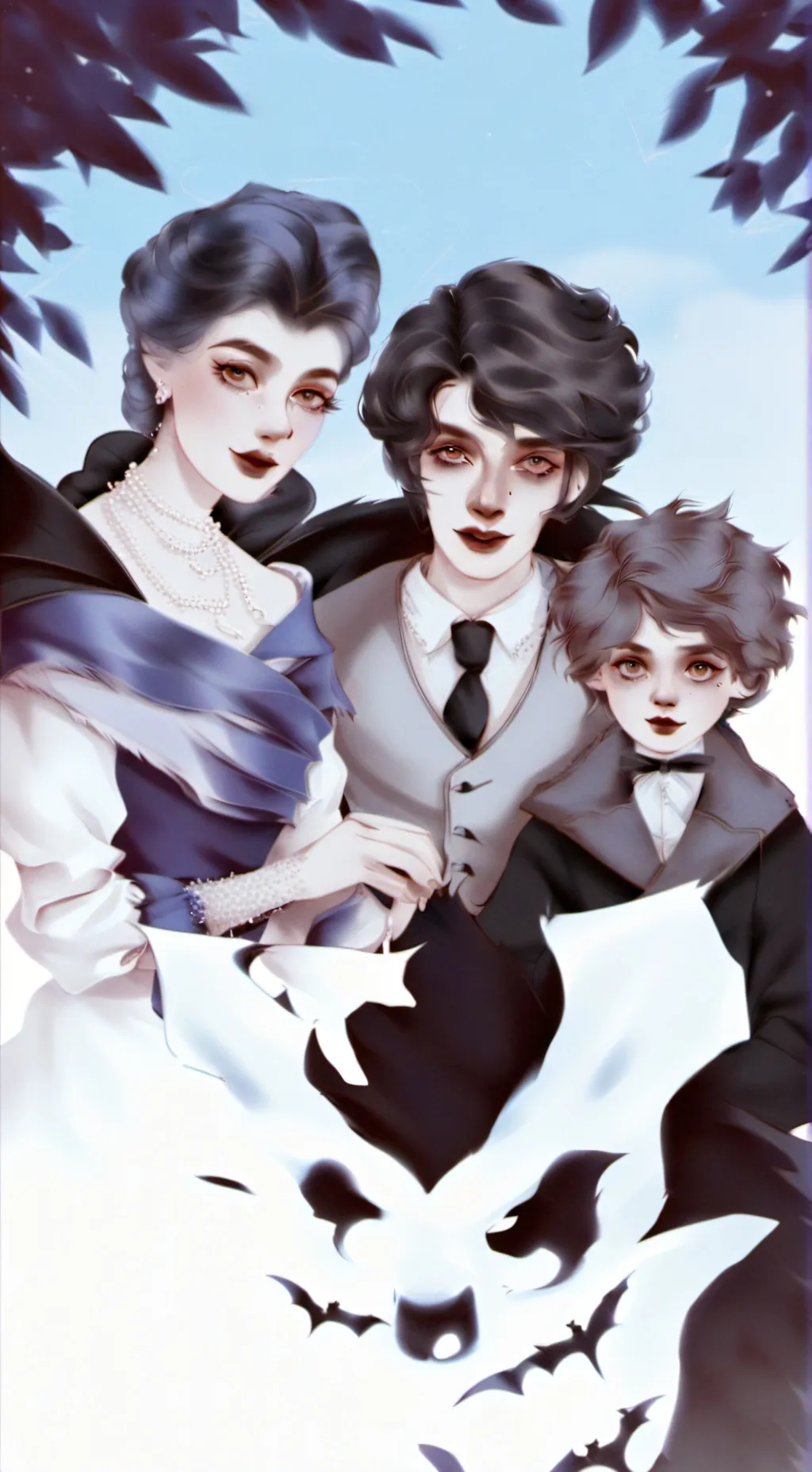 ai character: Wolves vs vampire  background