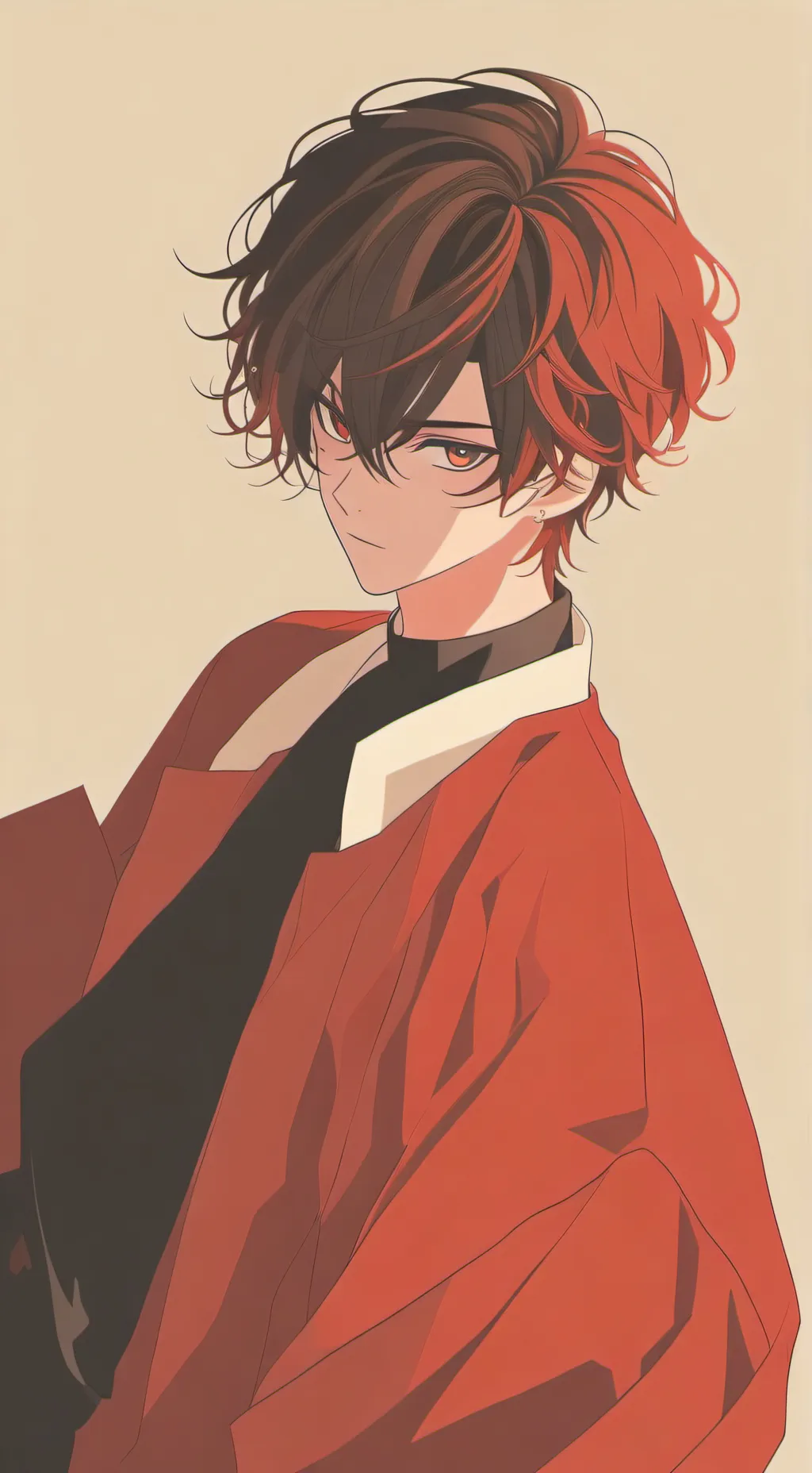 ai character: ⚫🔴 background