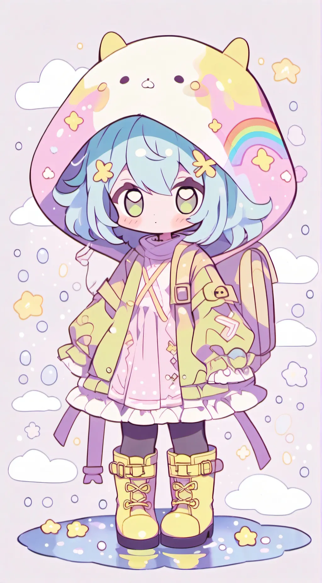 ai character: Rain background