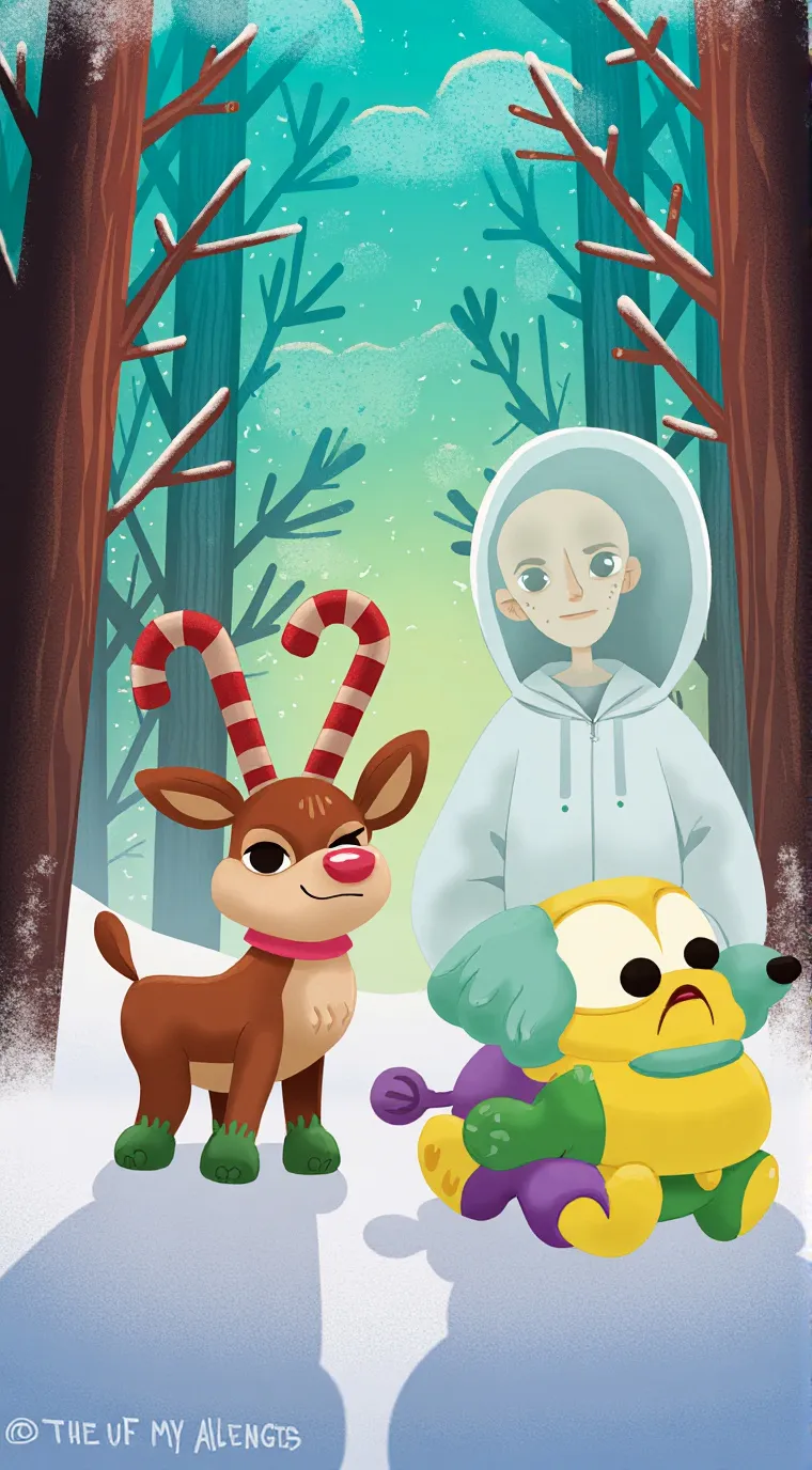 ai character: FESTIVEBALLOONS background