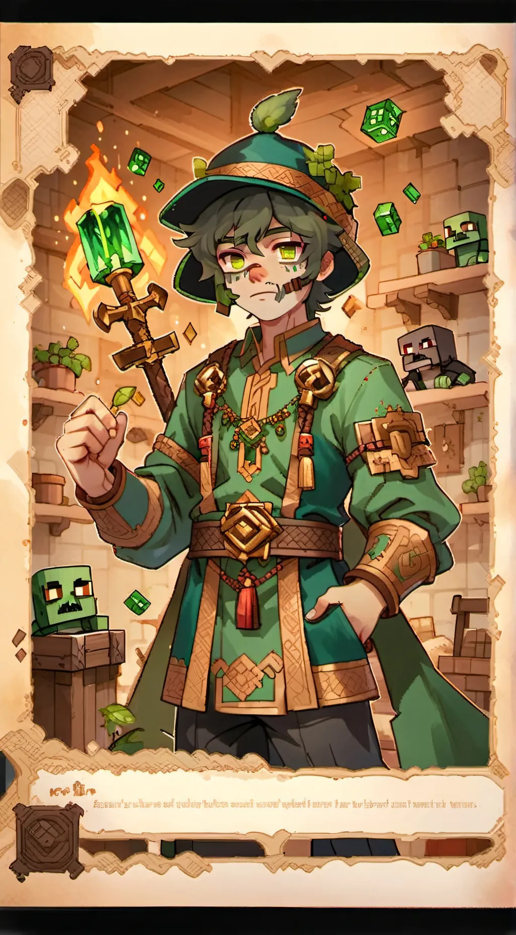 ai character: *-creeper-* background