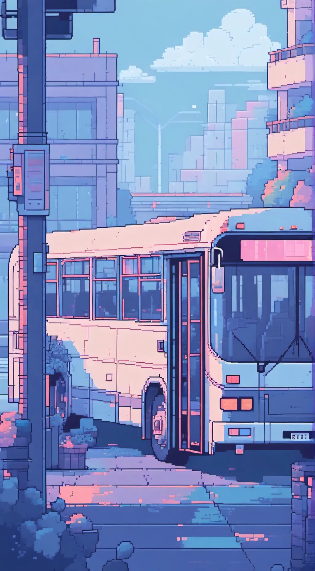 ai character: Bus has a kid wow background