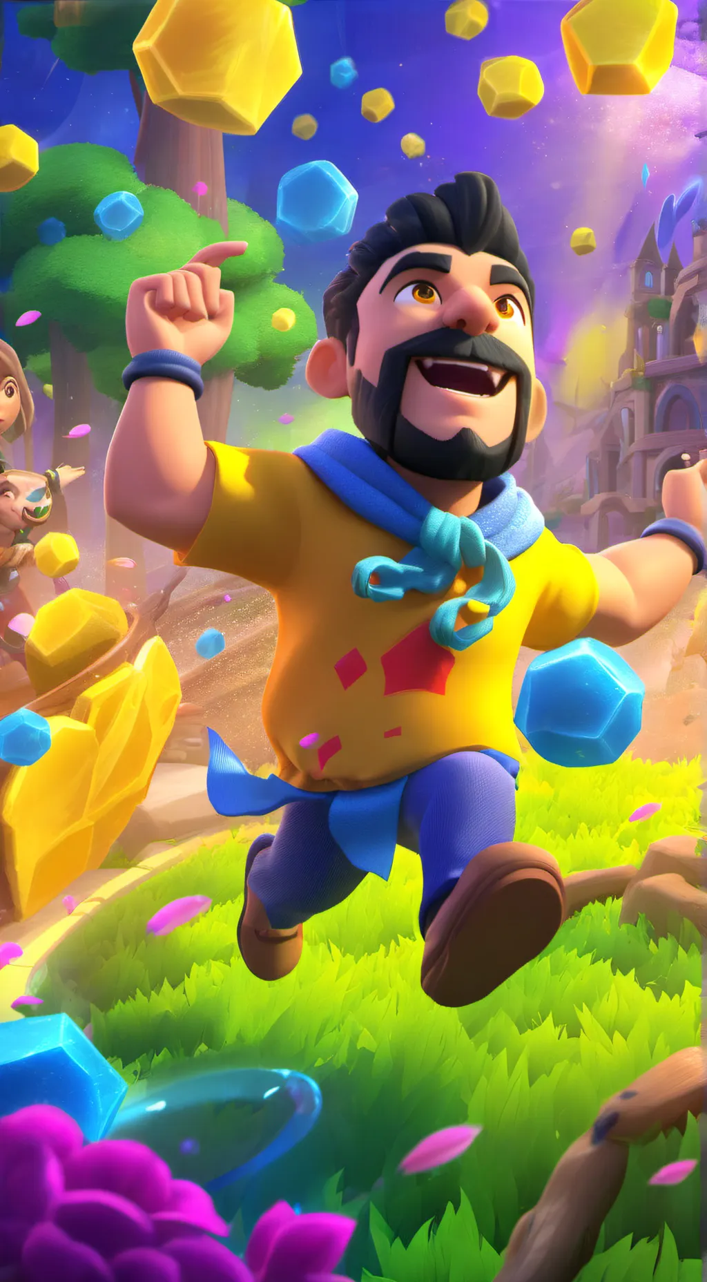 ai character: Tanjiro wheel chai background