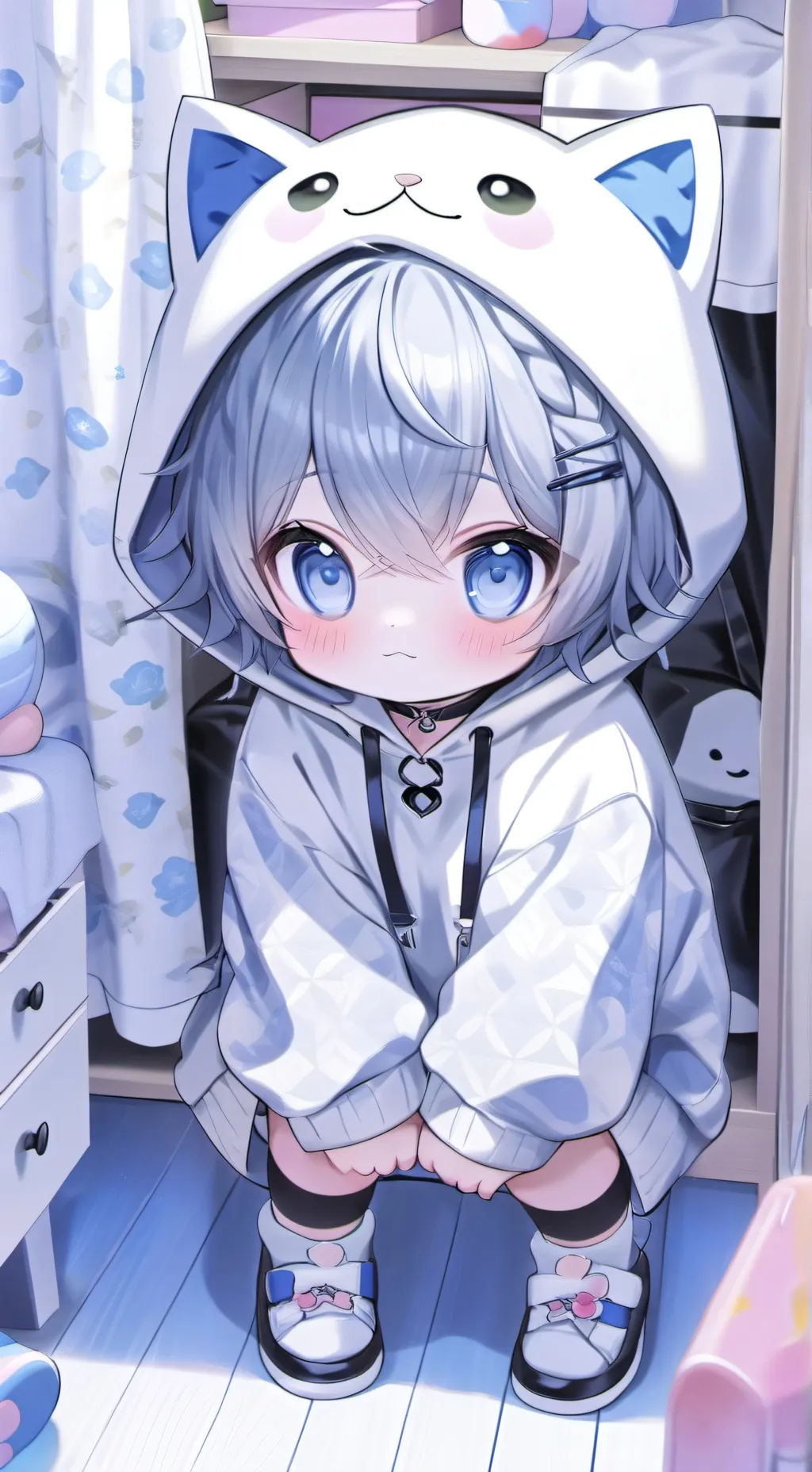 ai character: Baby Neko background