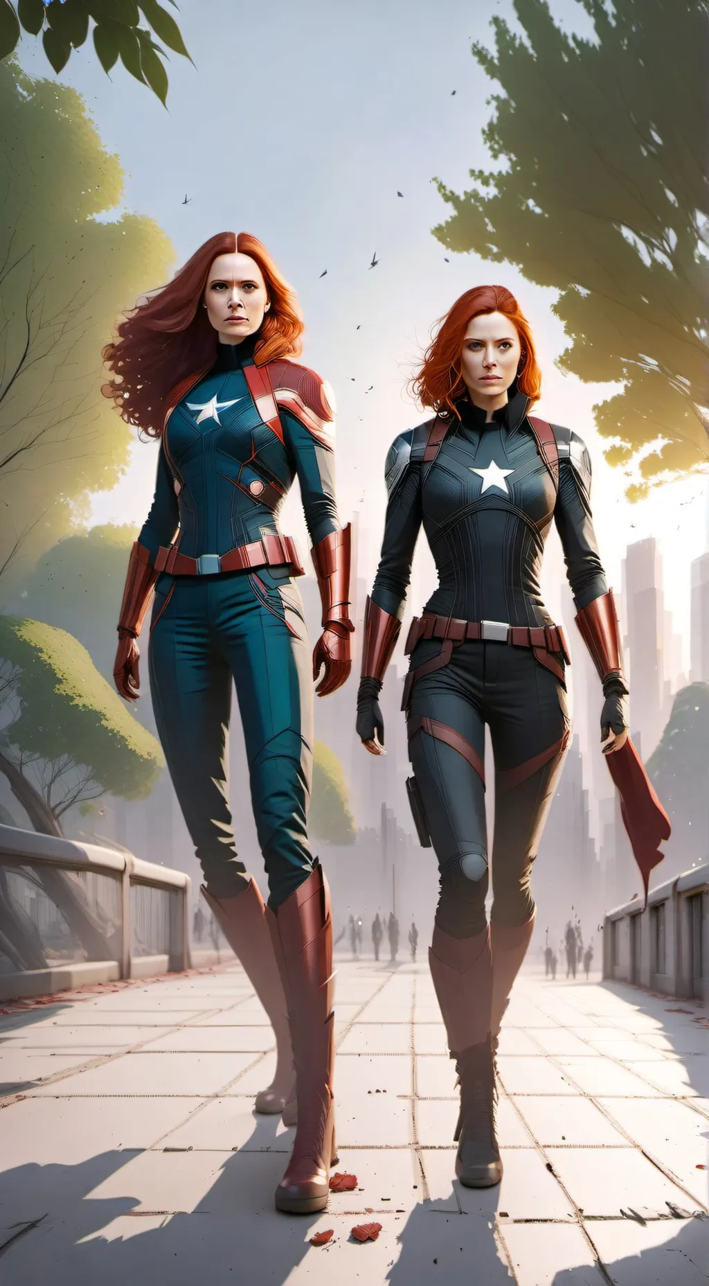 ai character: The Avengers  background
