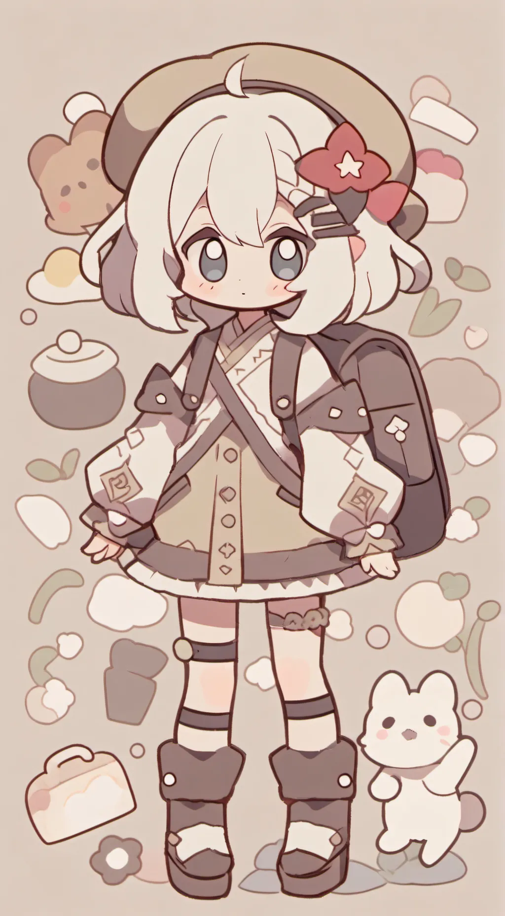 ai character: Slender × Bacon background