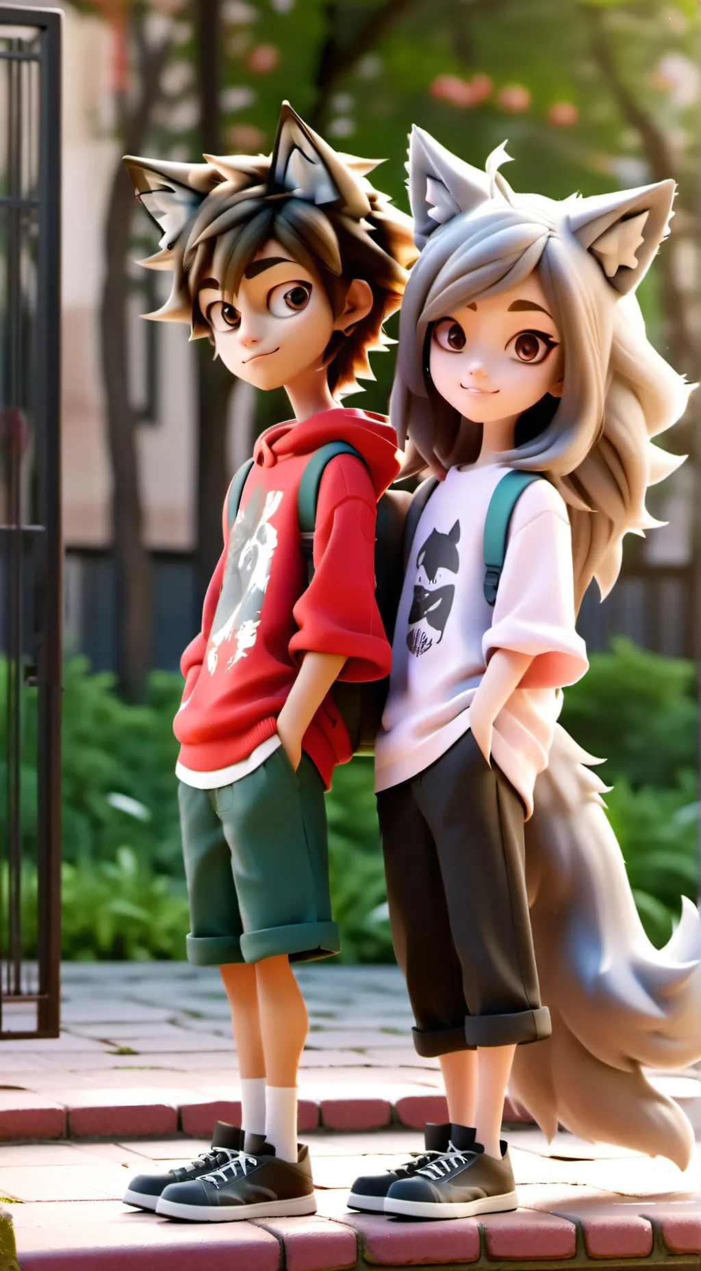 ai character:  Yullu and Yuki background
