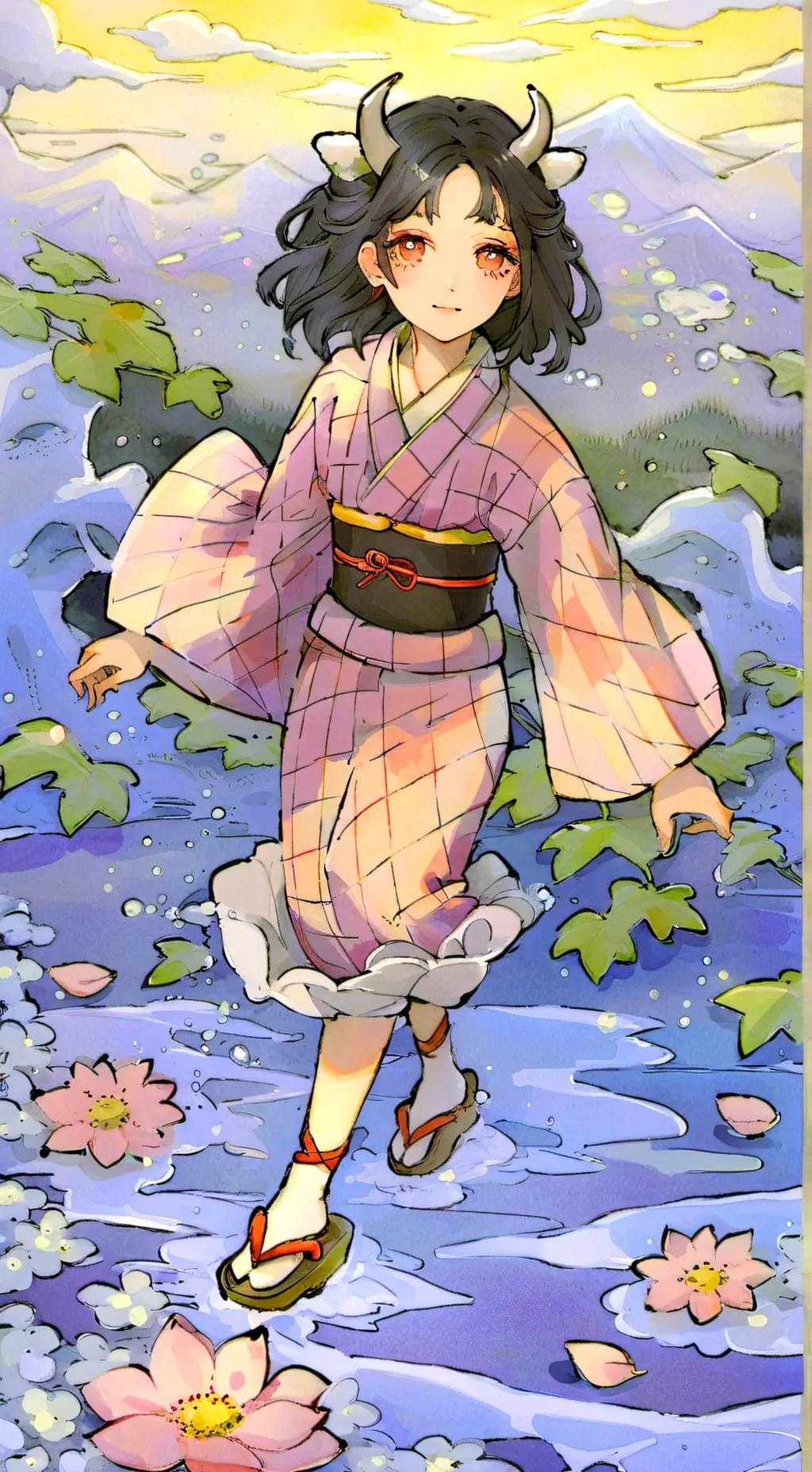 ai character: Nezuko Kamado background