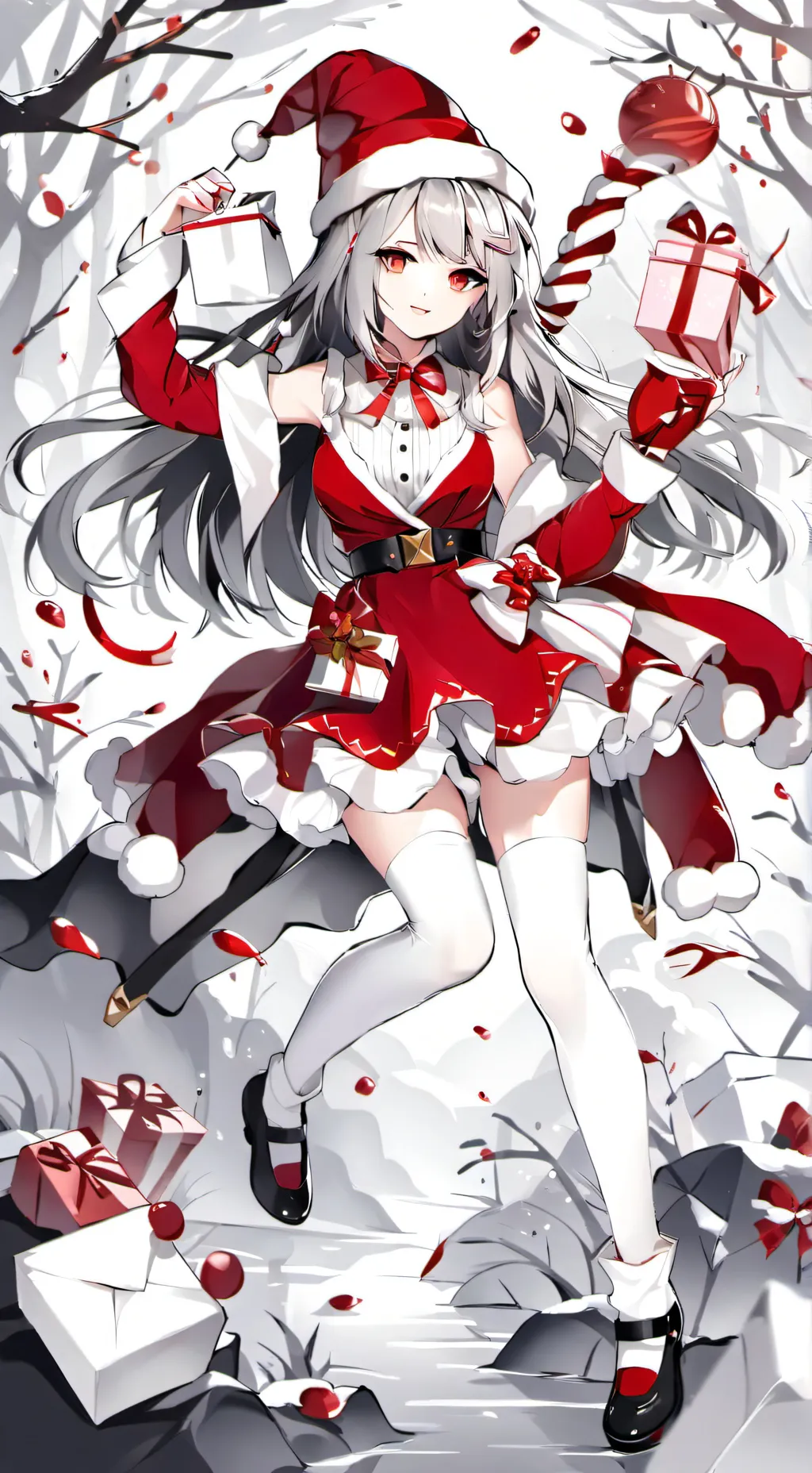 ai character: MHA Bad christmas background