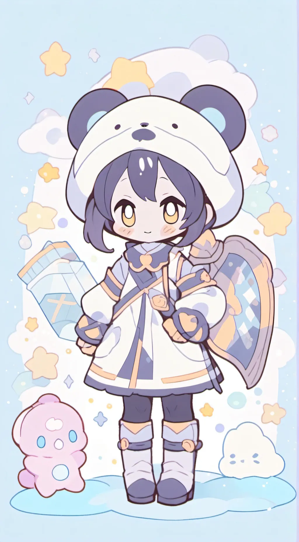 ai character: Bandy x  Alice ang background