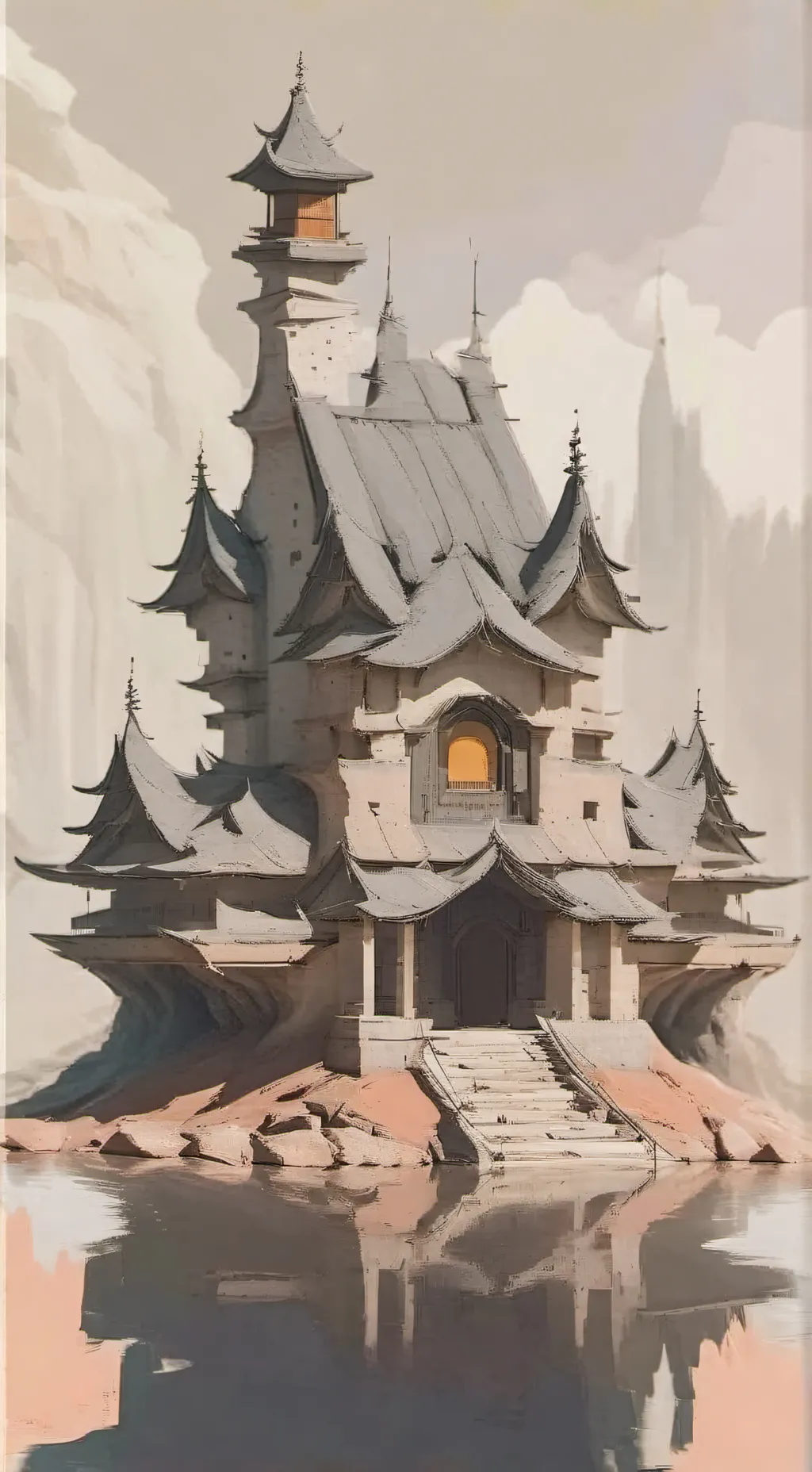 ai character: замок background