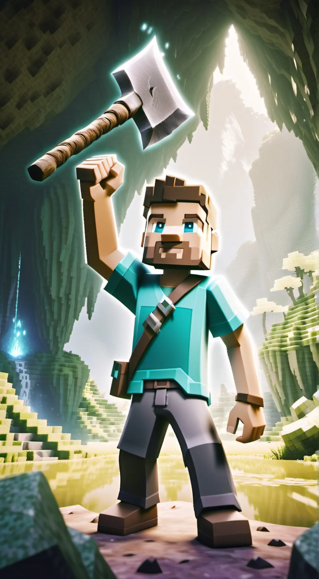 ai character: Steve (Minecraft) background