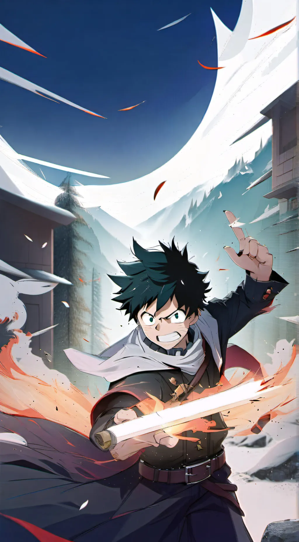 ai character: mha      deku mad background