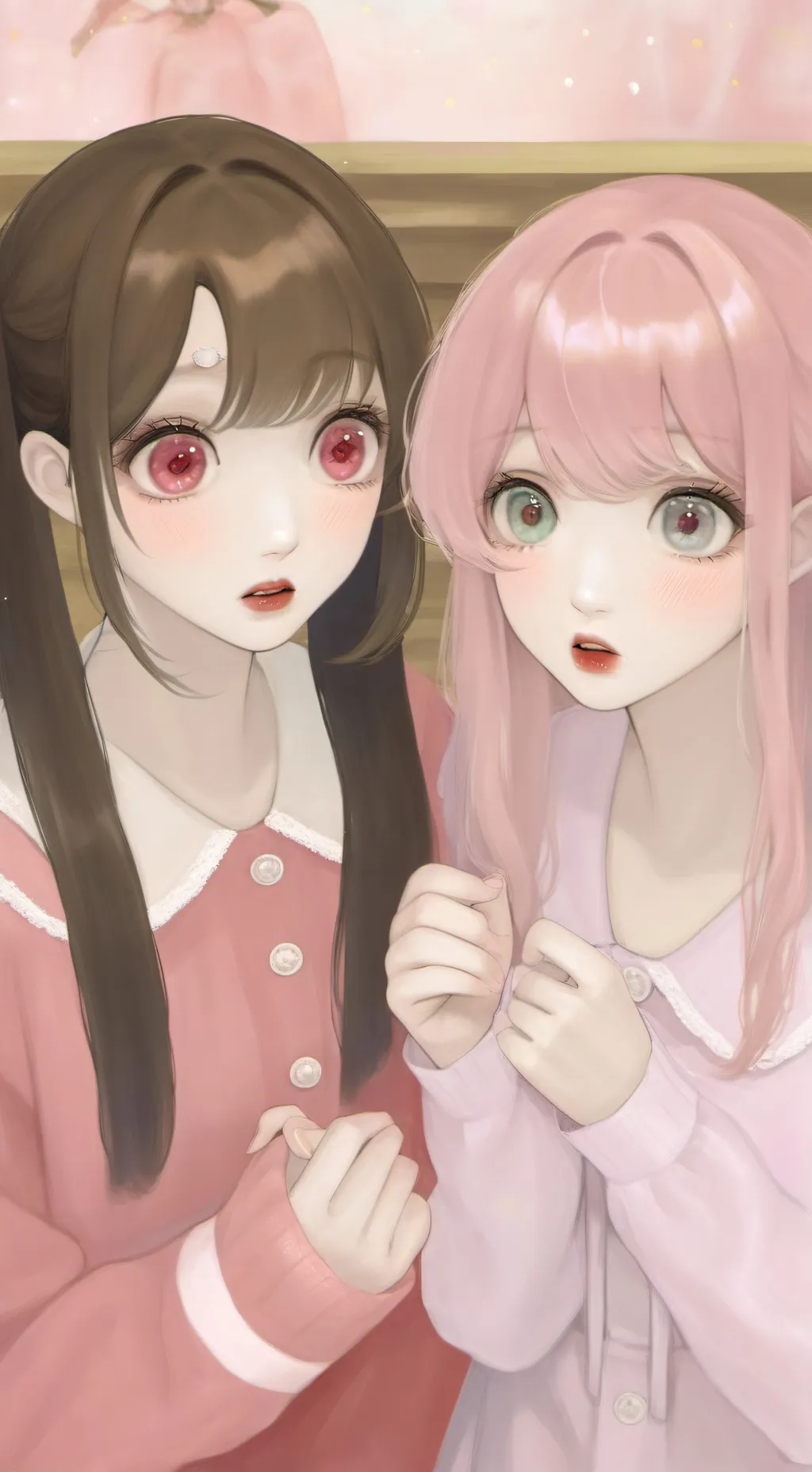 ai character: Bella n Rose  background