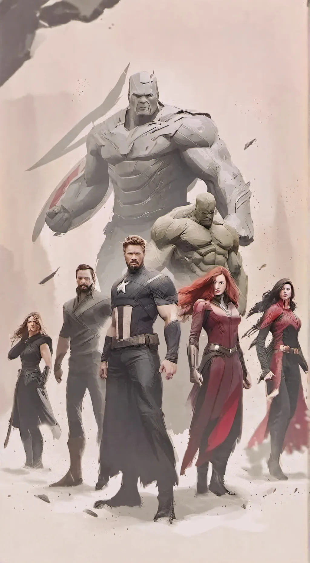 ai character: avengers  background