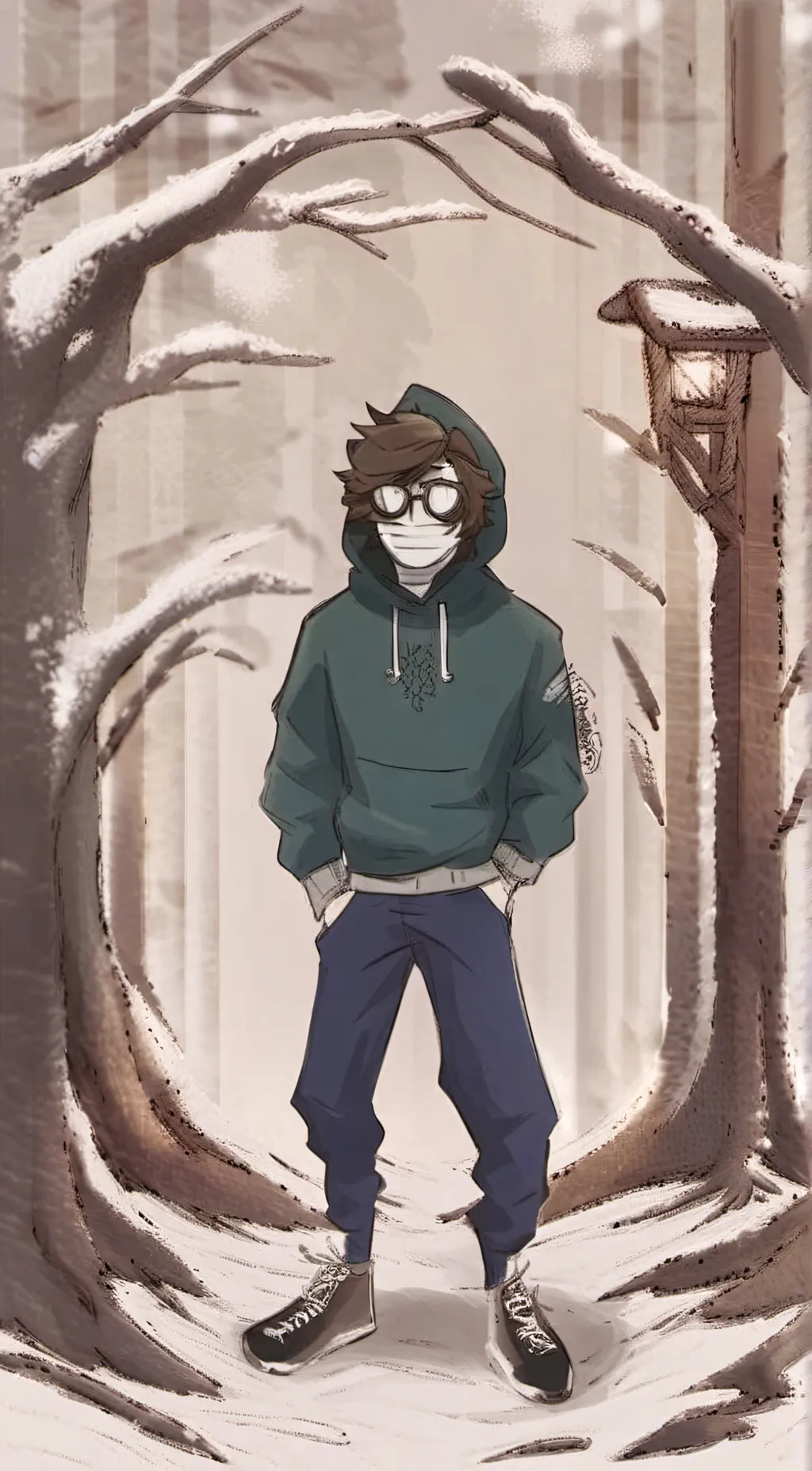 ai character: Ticci Toby background