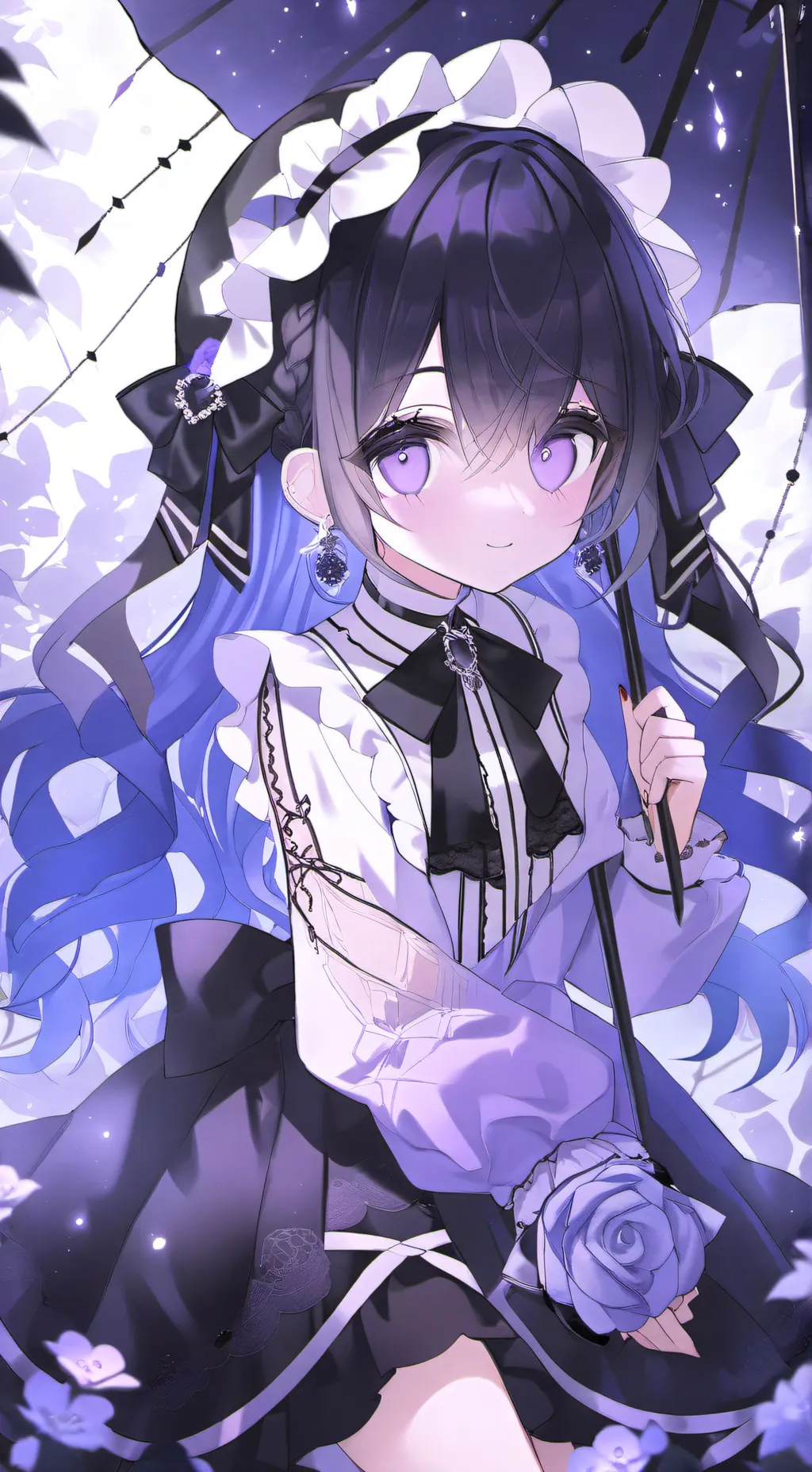 ai character: Purple Living Doll background
