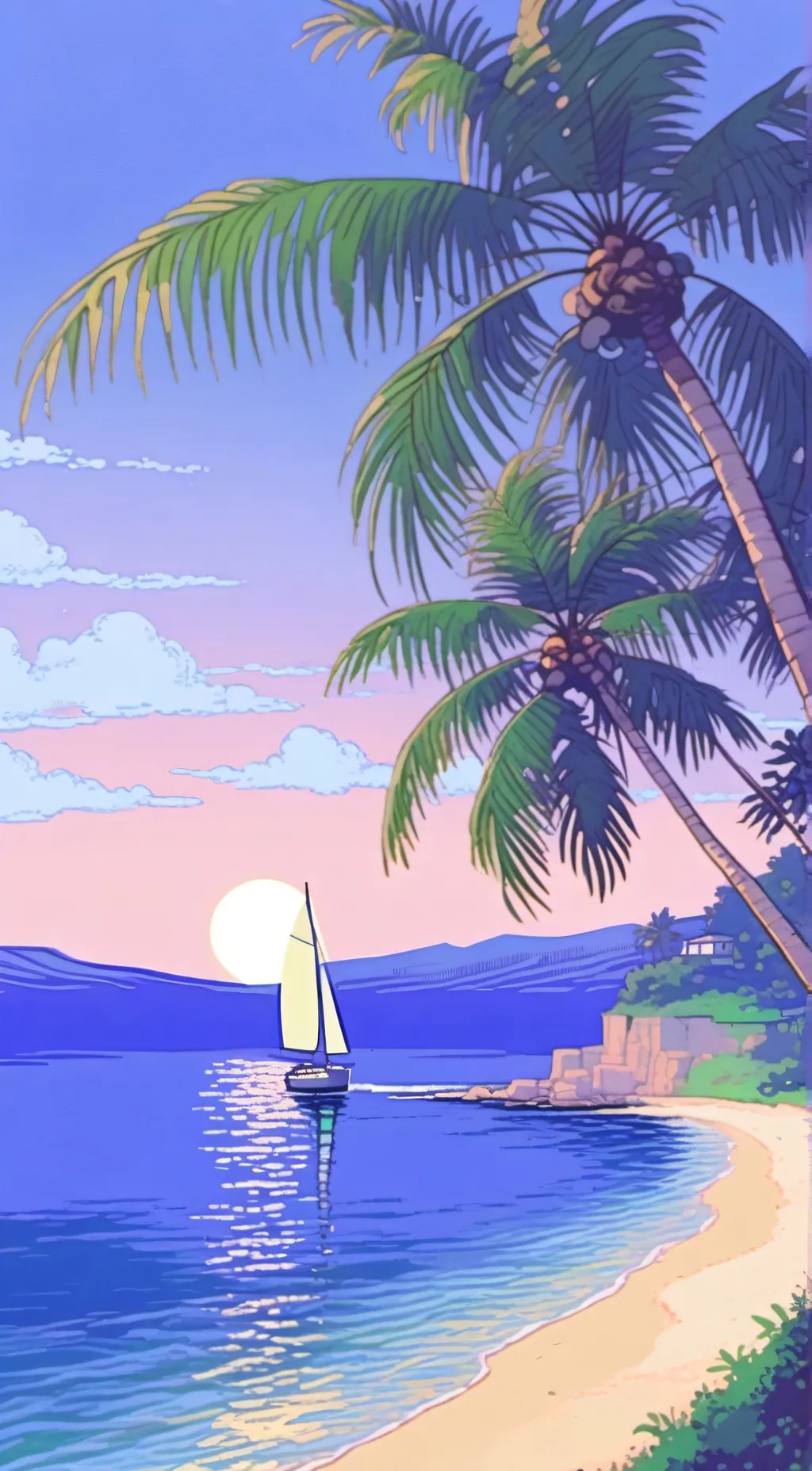 ai character: KNY BEACH DAY! background
