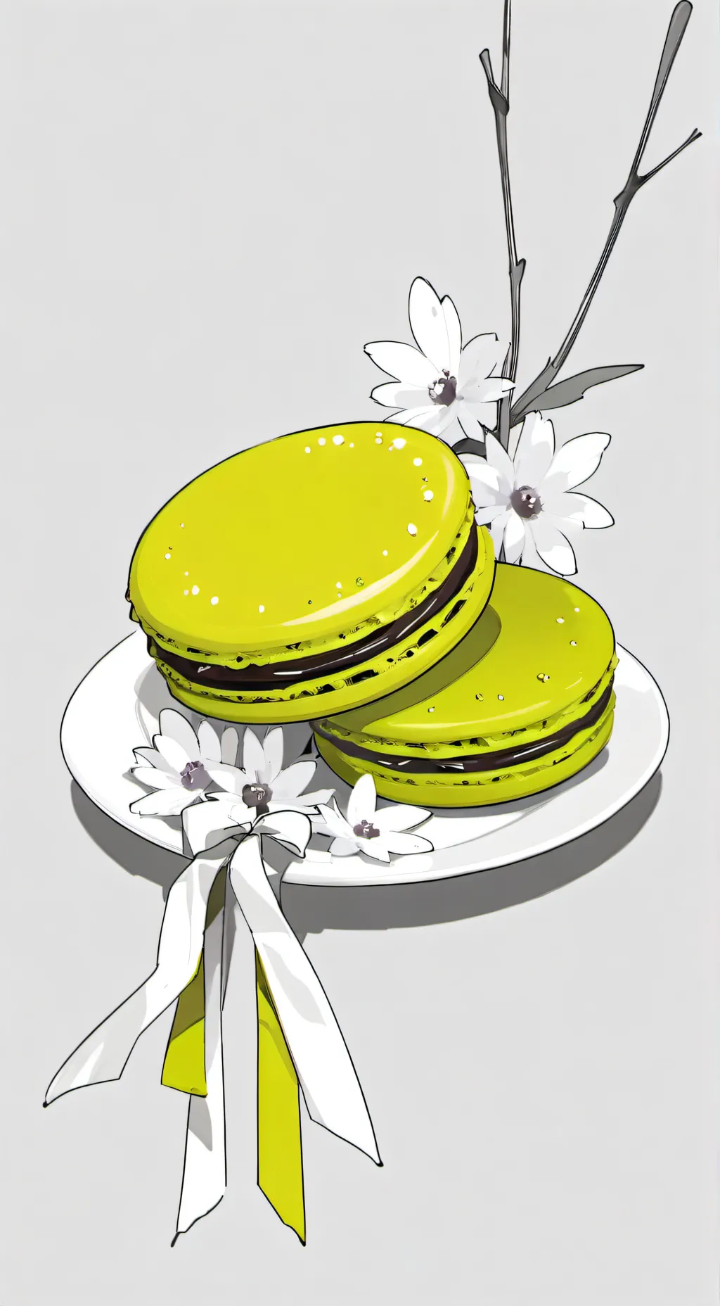 ai character: Want a macaron? background