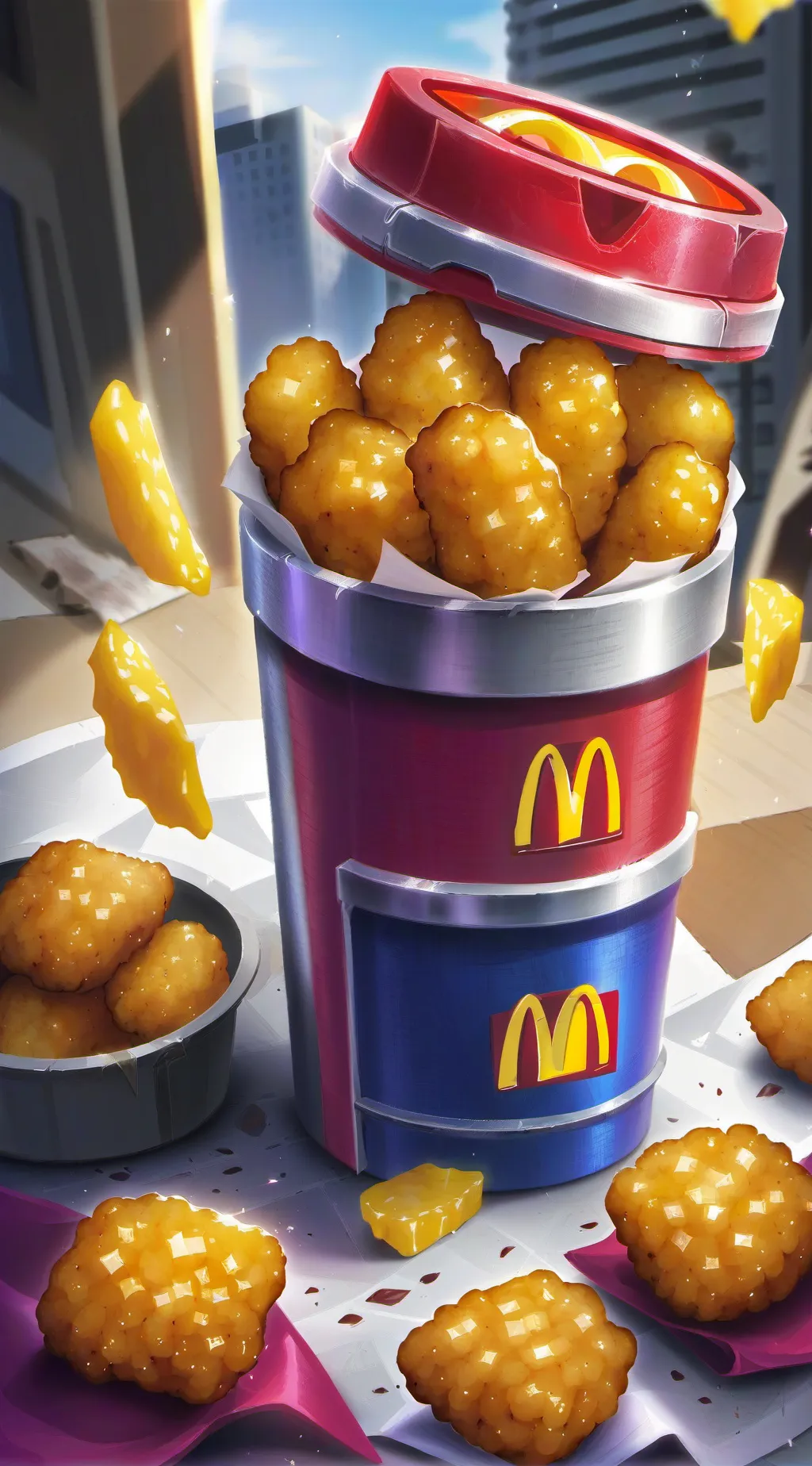 ai character: Mcnugget background