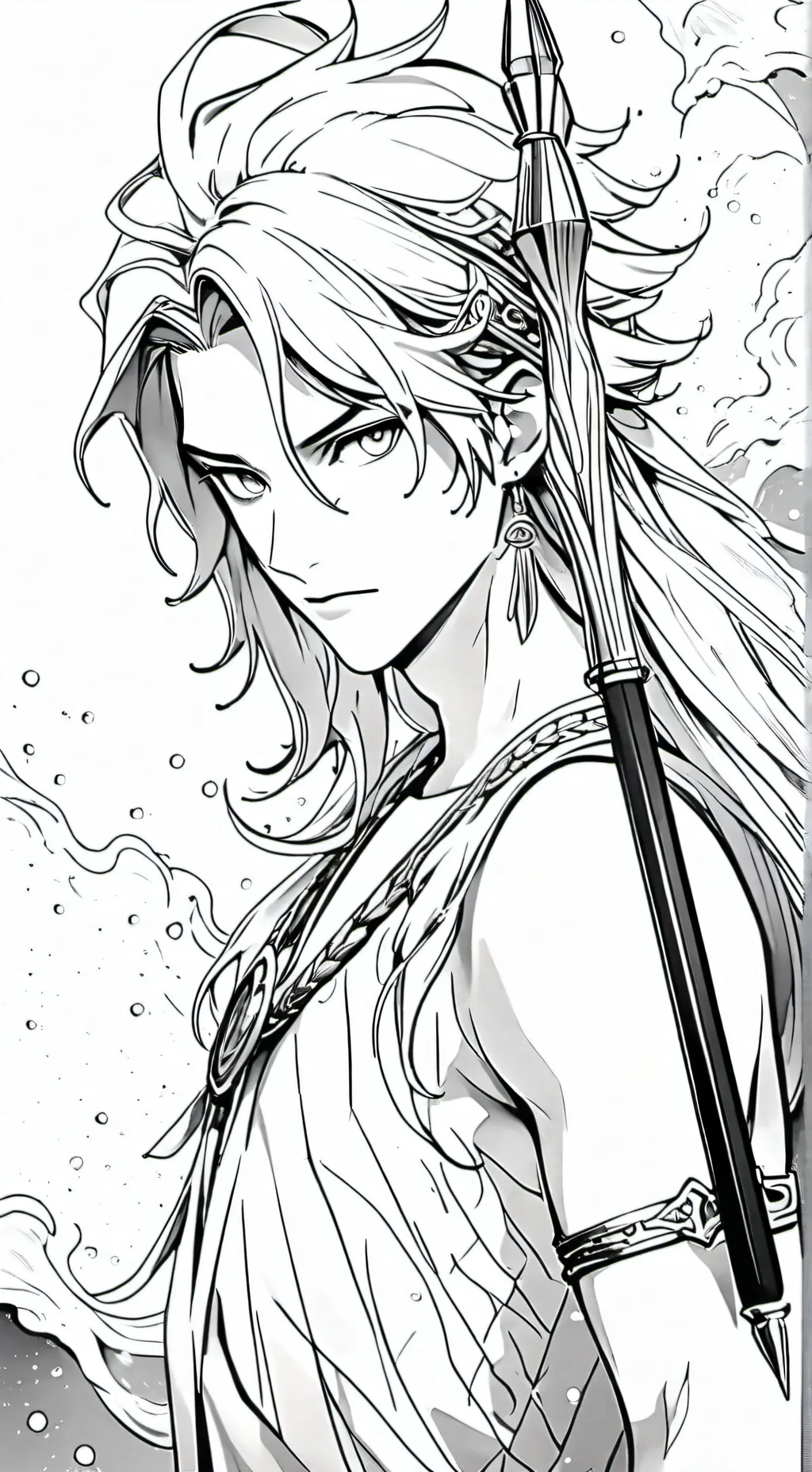 ai character: Poseidon background