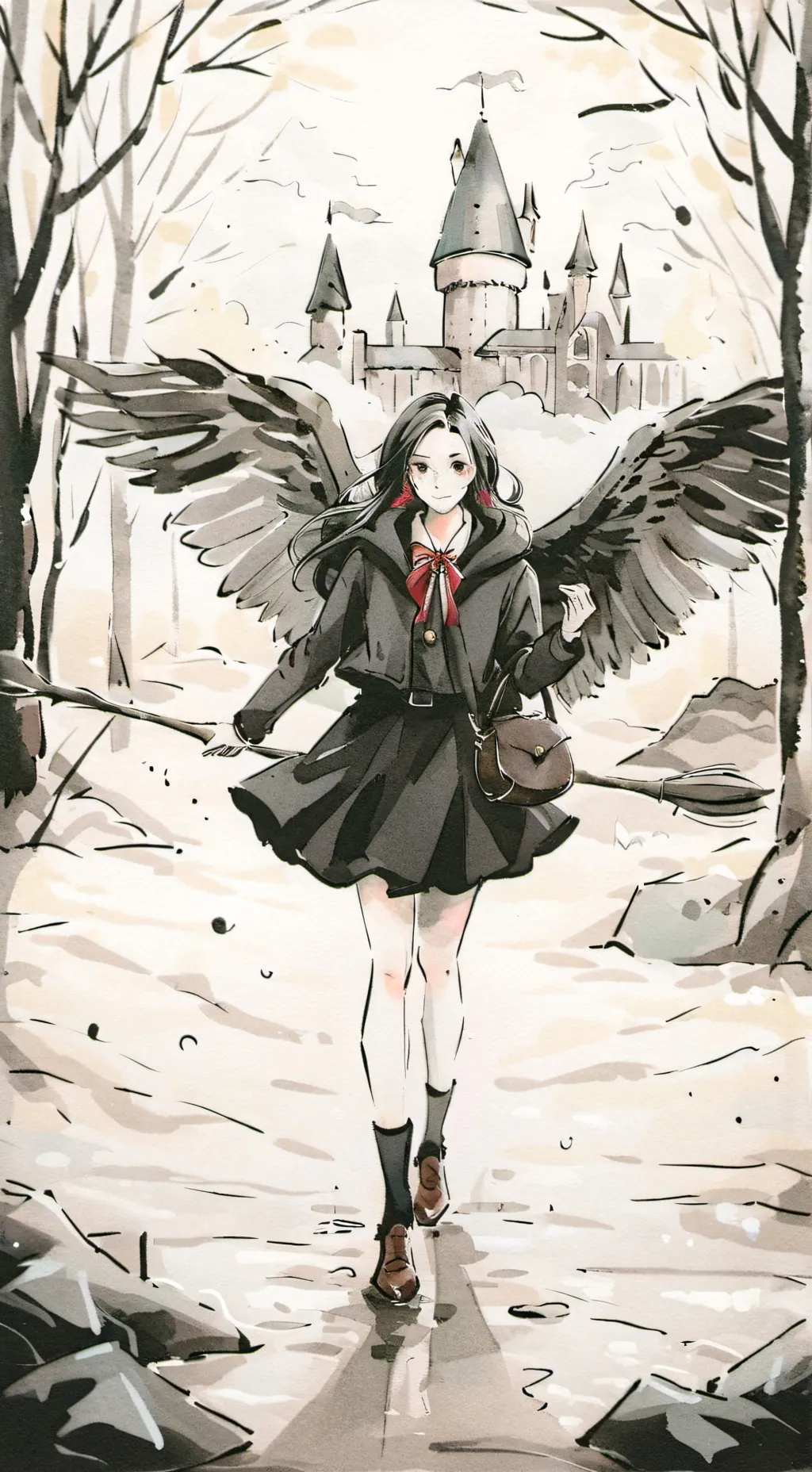 ai character: Hogwarts background