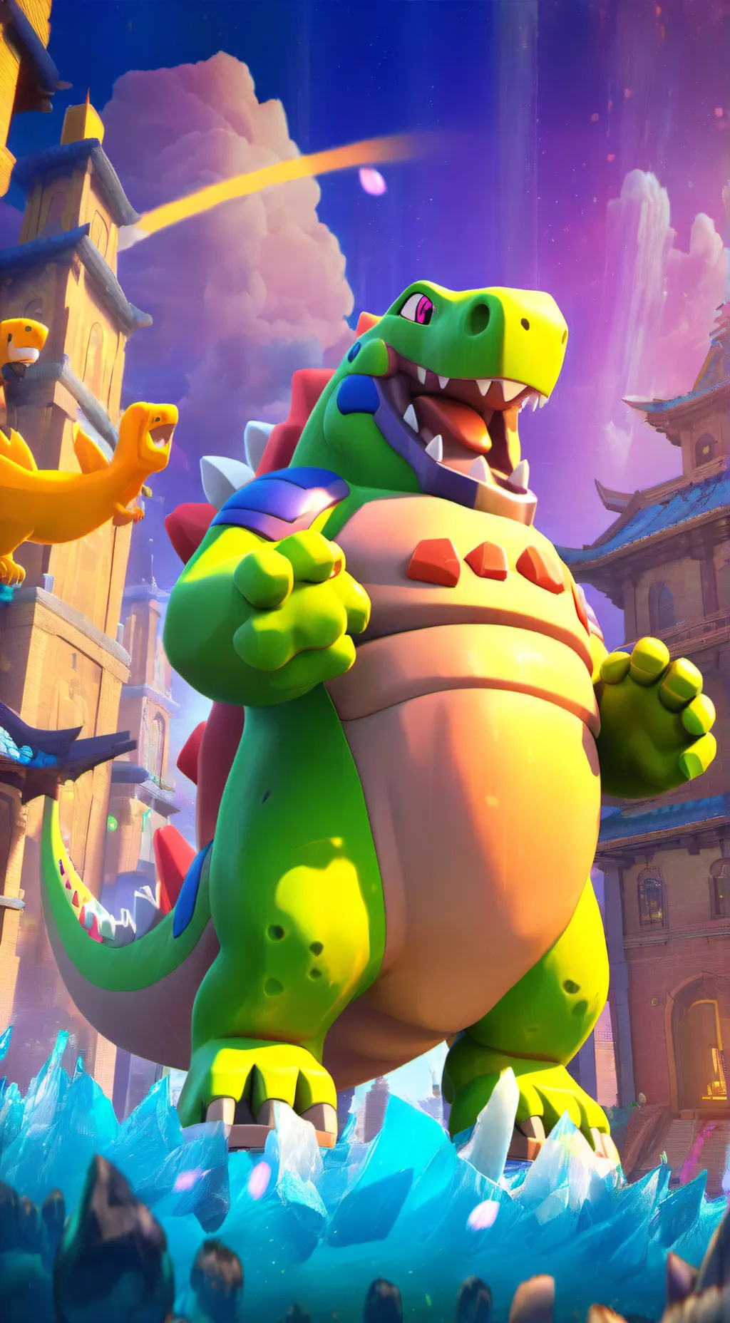 ai character: godzilla background