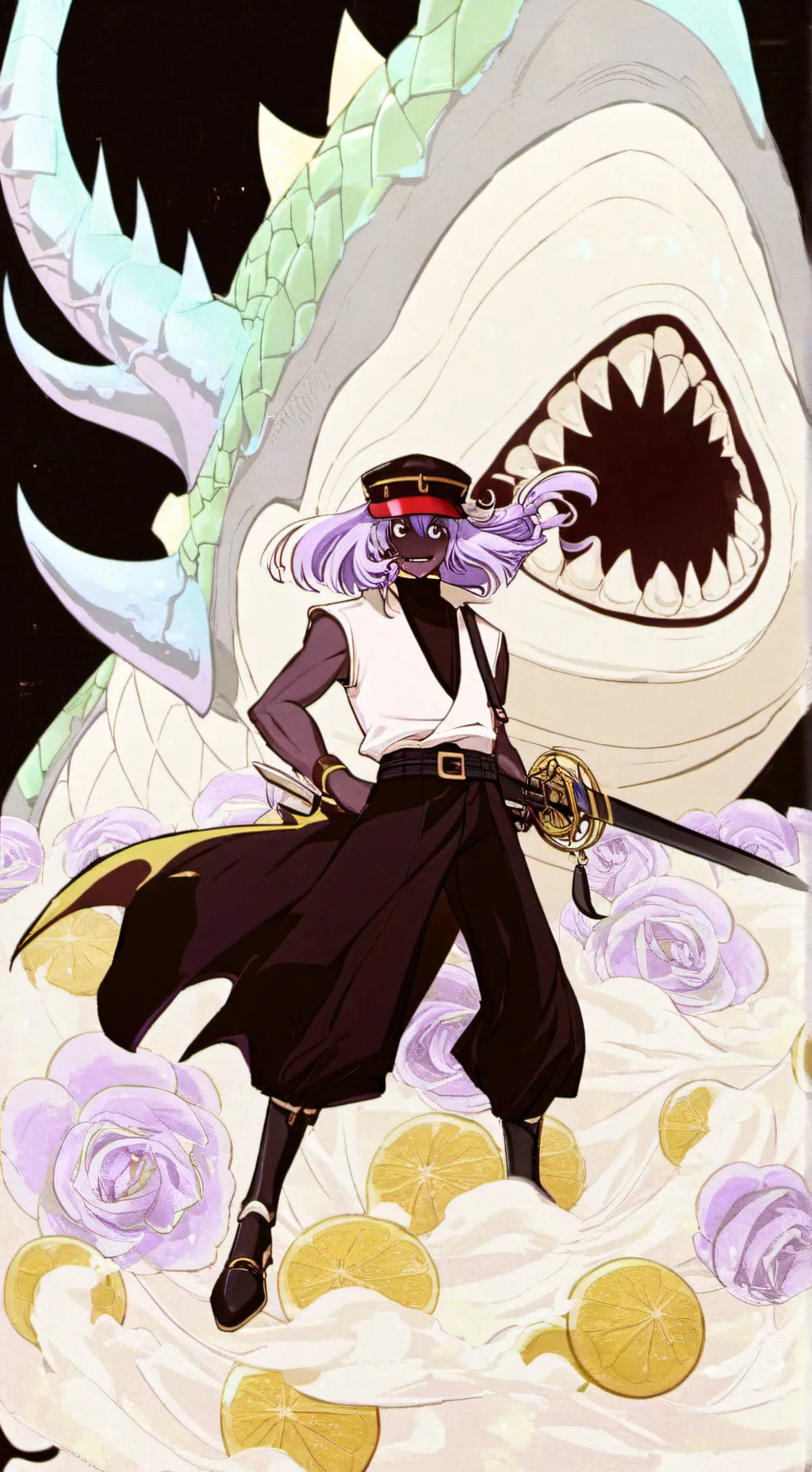 ai character: A demon bandit background