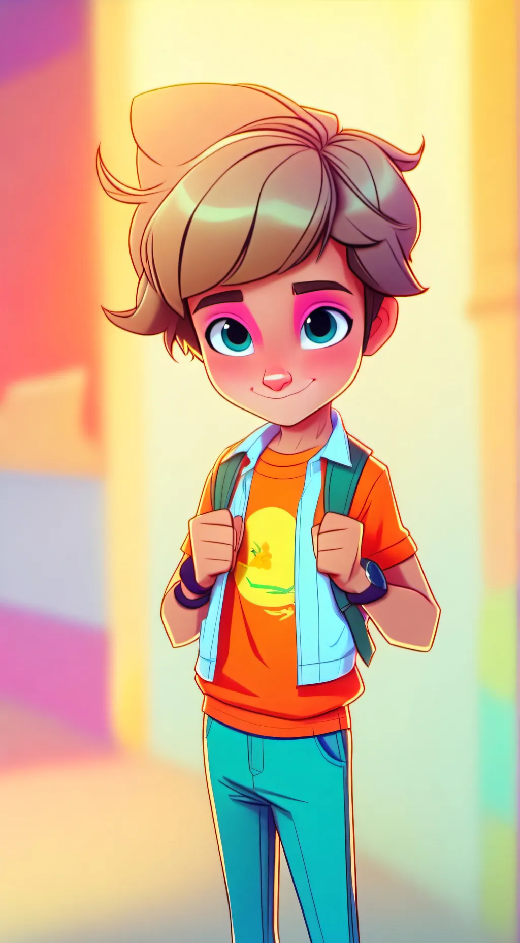 ai character: kota and sprunki  background
