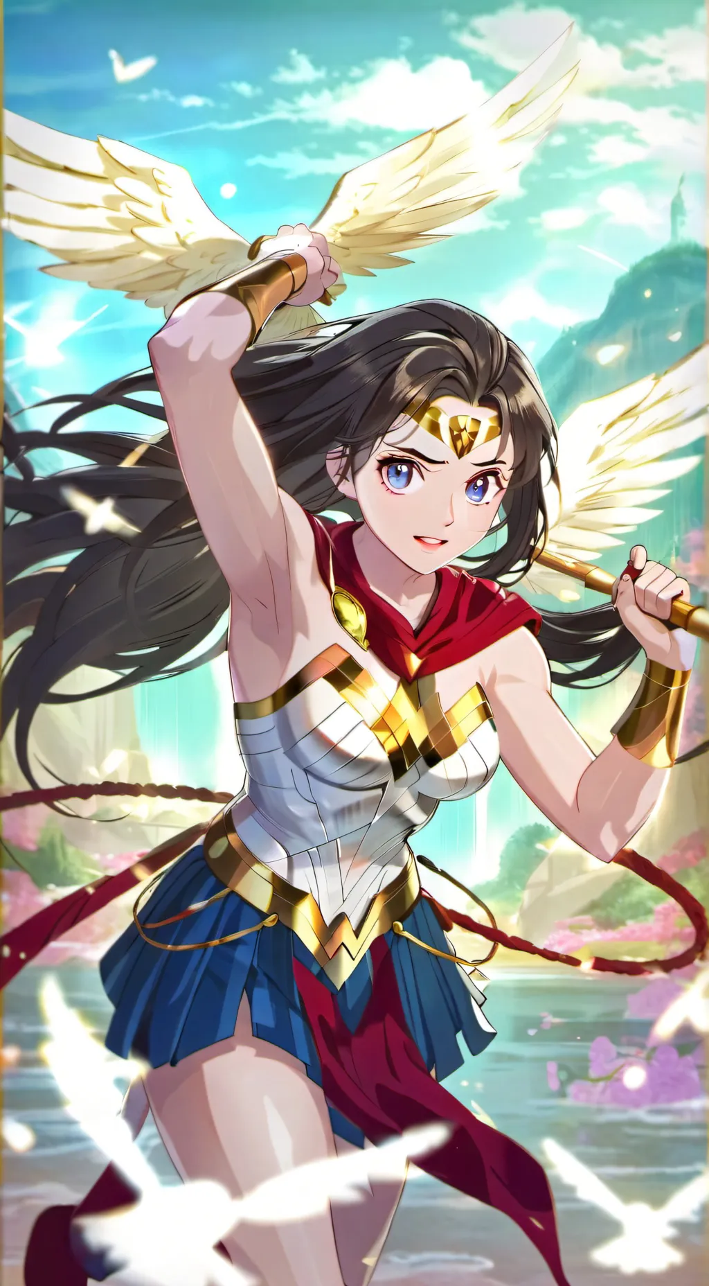 ai character: Wonder Woman background