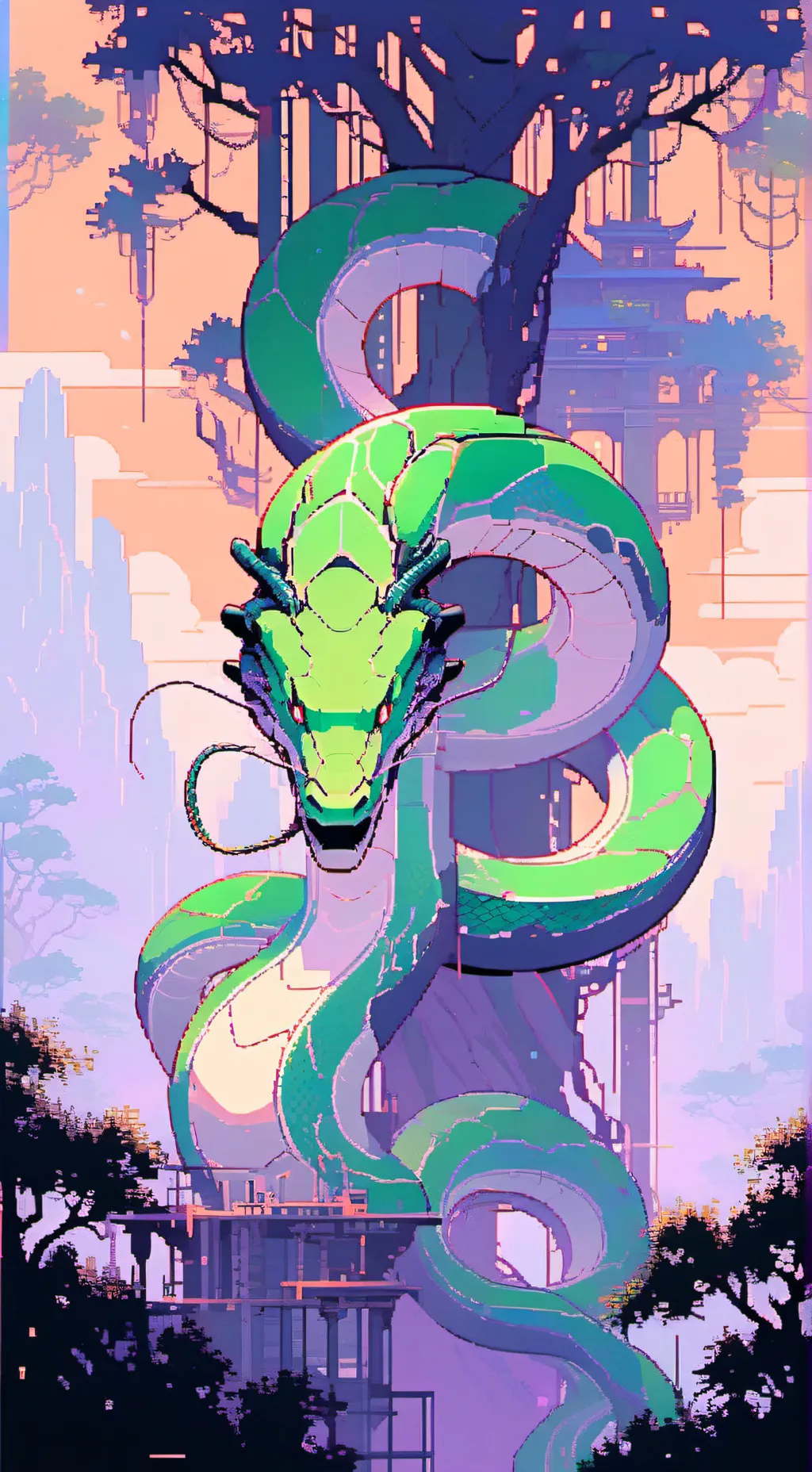 ai character: Dragon background