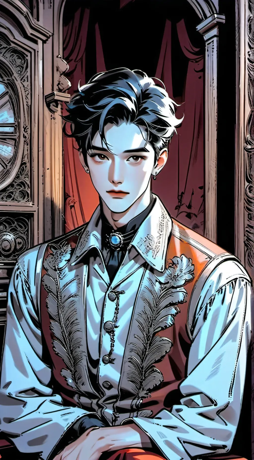 ai character: Sebastian  background