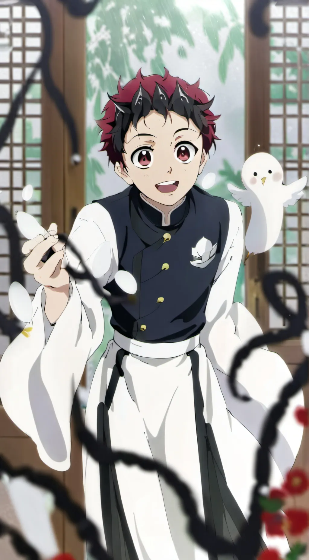 ai character: kamado tanjiro  background