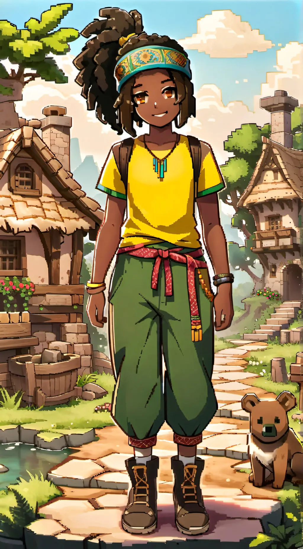 ai character: Makena (Minecraft) background