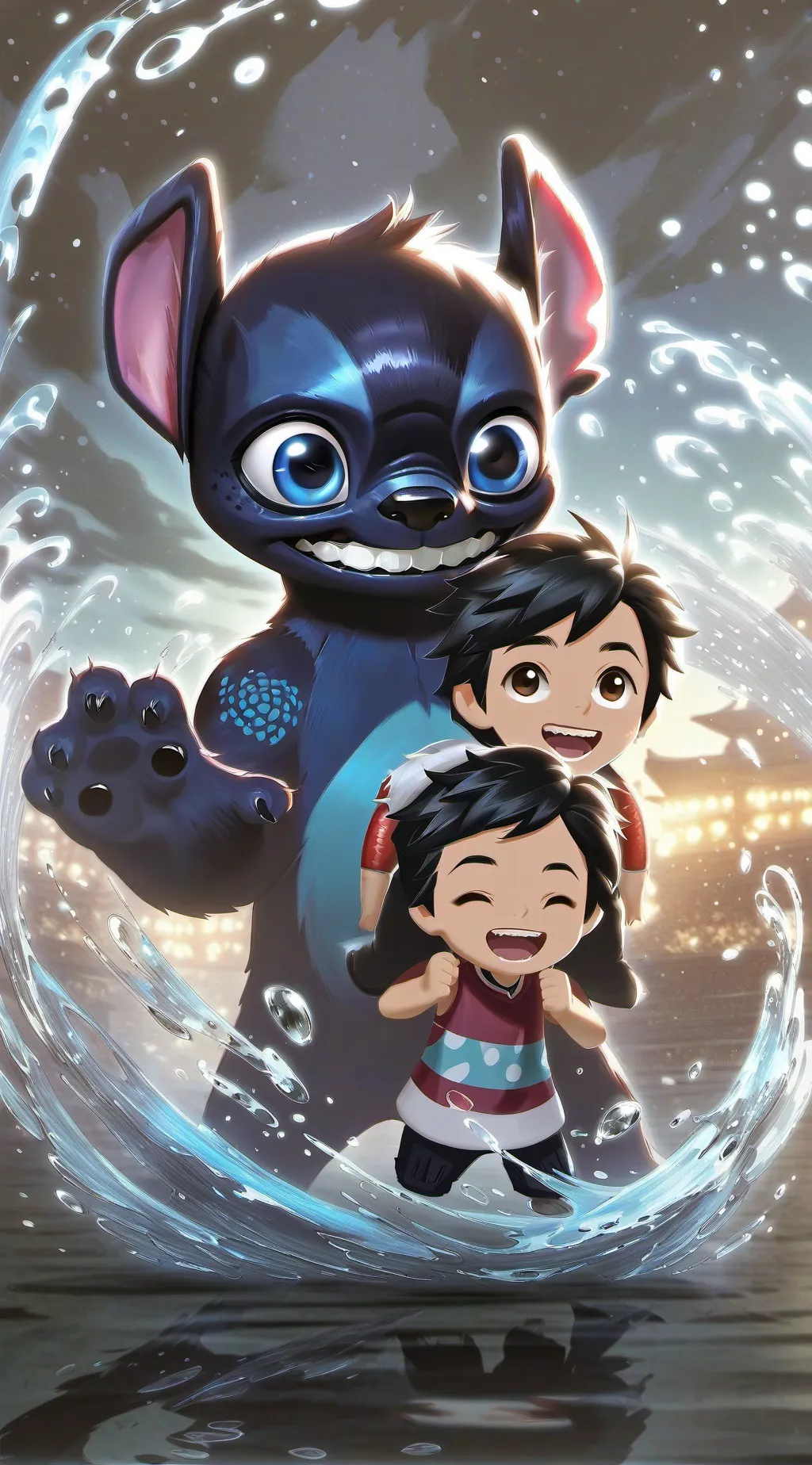 ai character: Lilo and stitch ￼ background