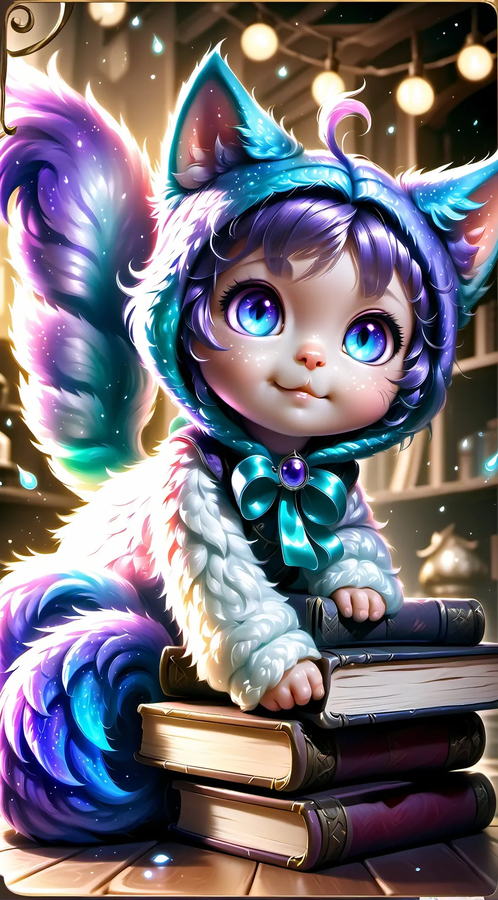 ai character: baby brother furry background