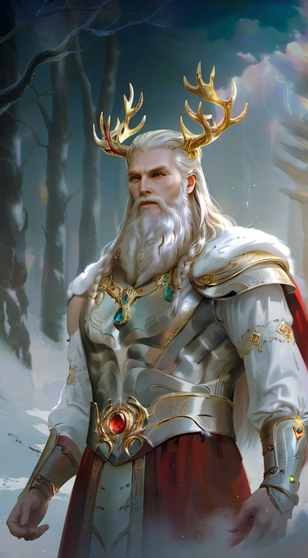 ai character: Odin  background