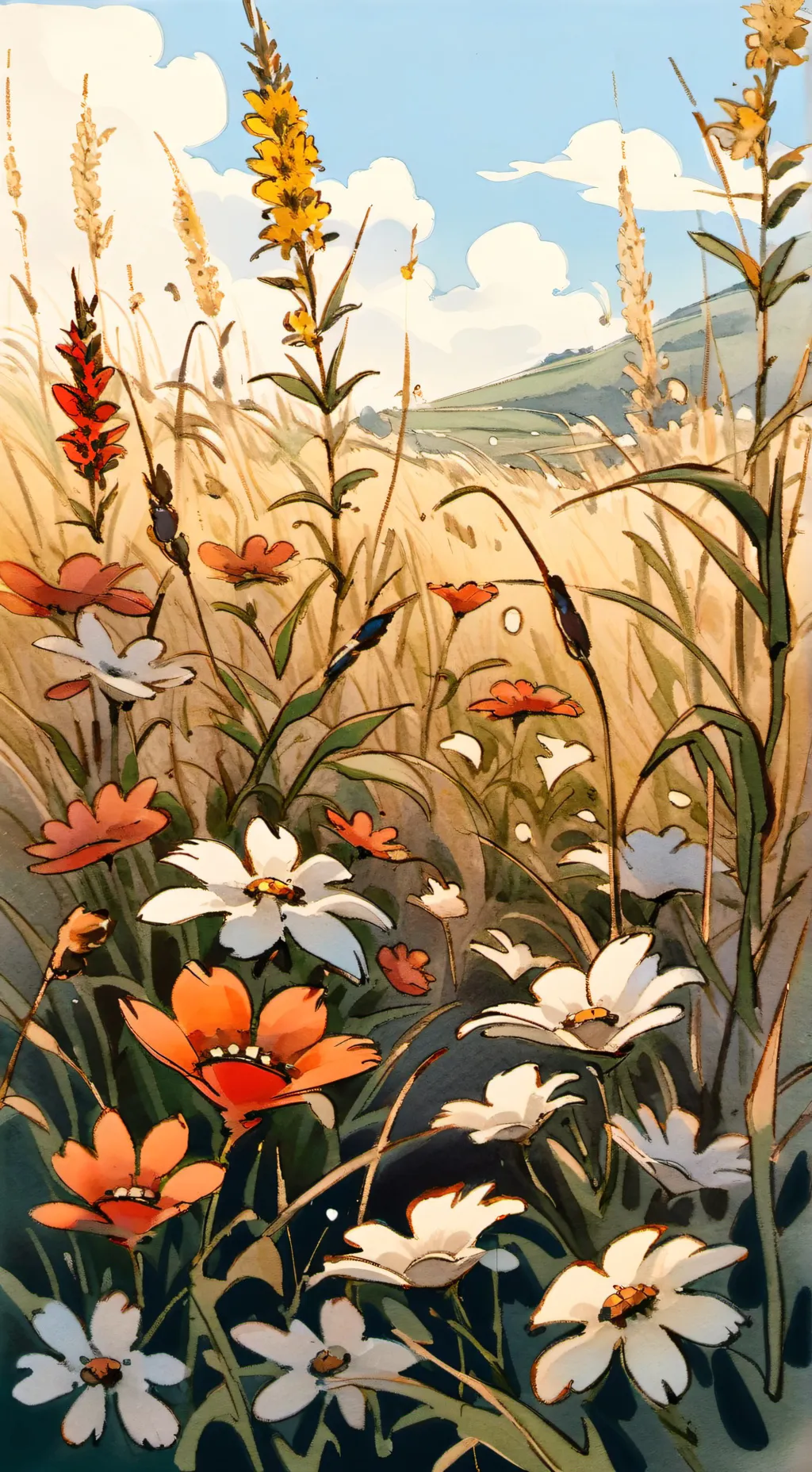 ai character: grass background