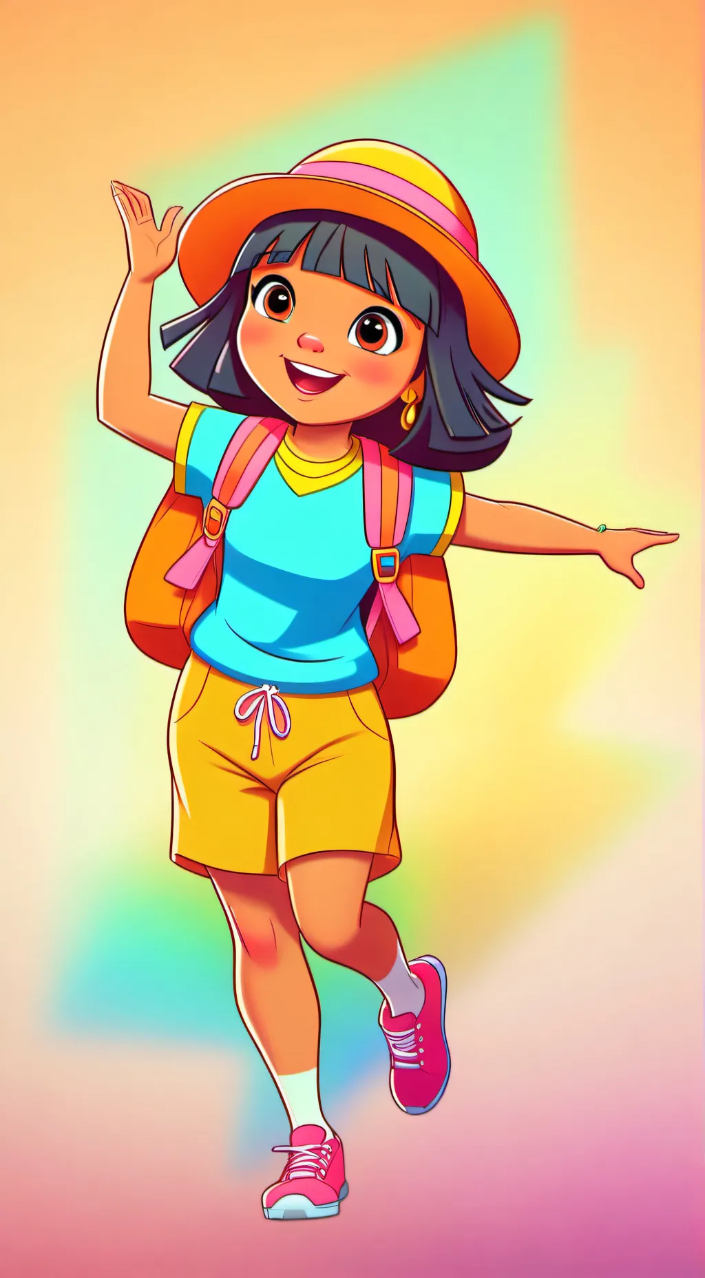 ai character: DORA THE KoOl KiD background