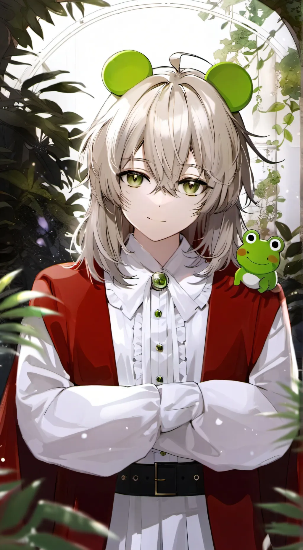 ai character: Froggy Spirit Furry background