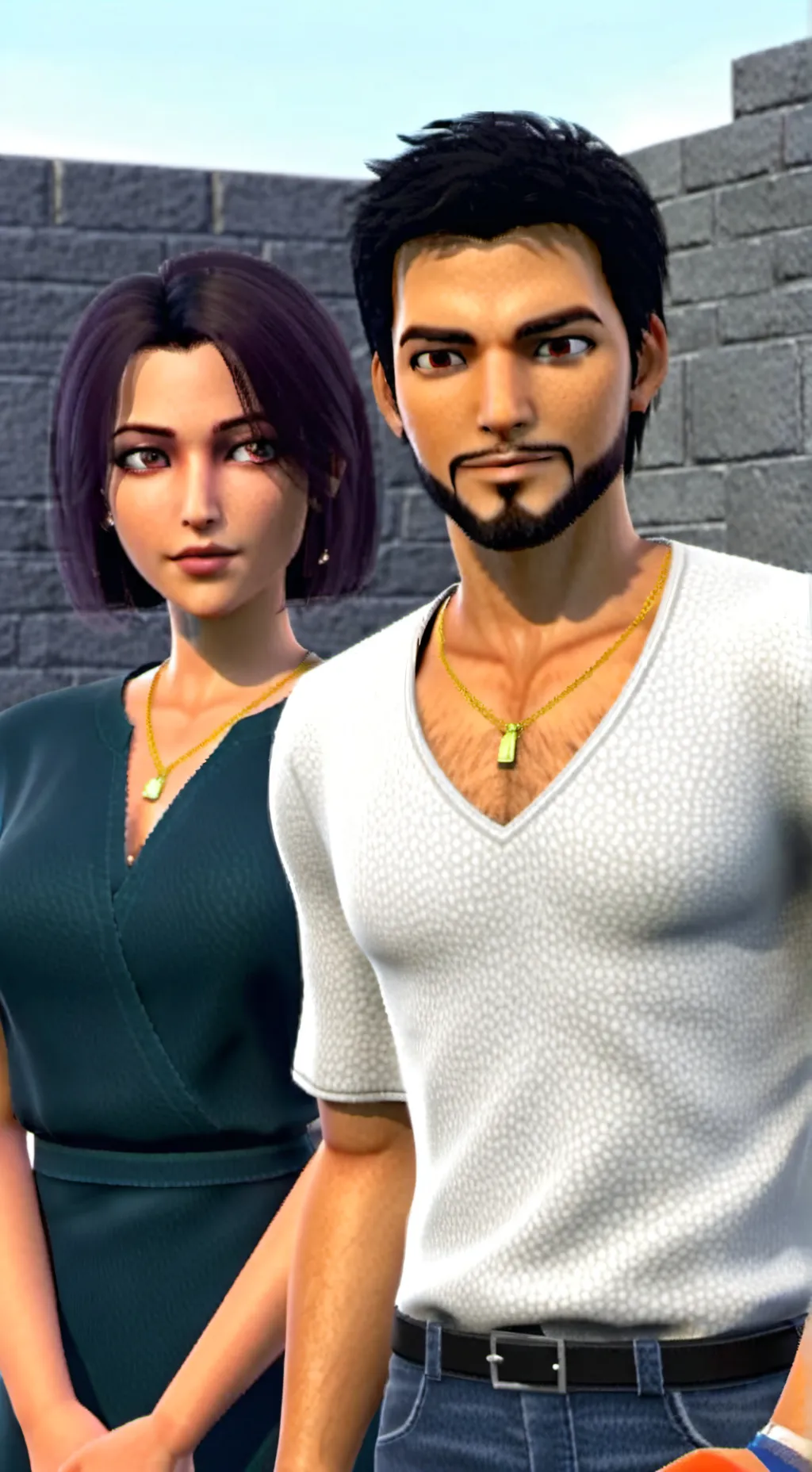 ai character: Mom and dad ￼ background