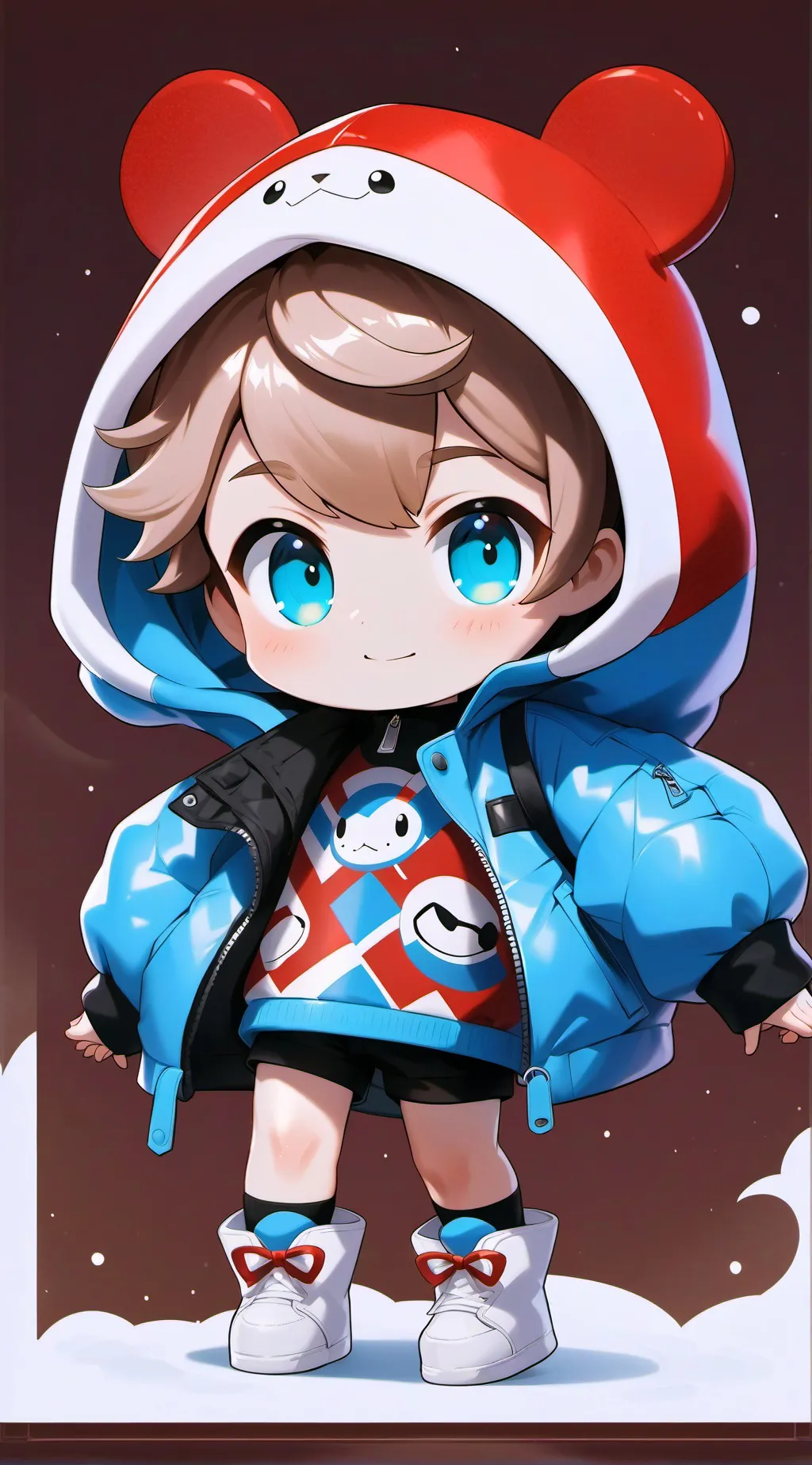 ai character: bebé en tu puerta background