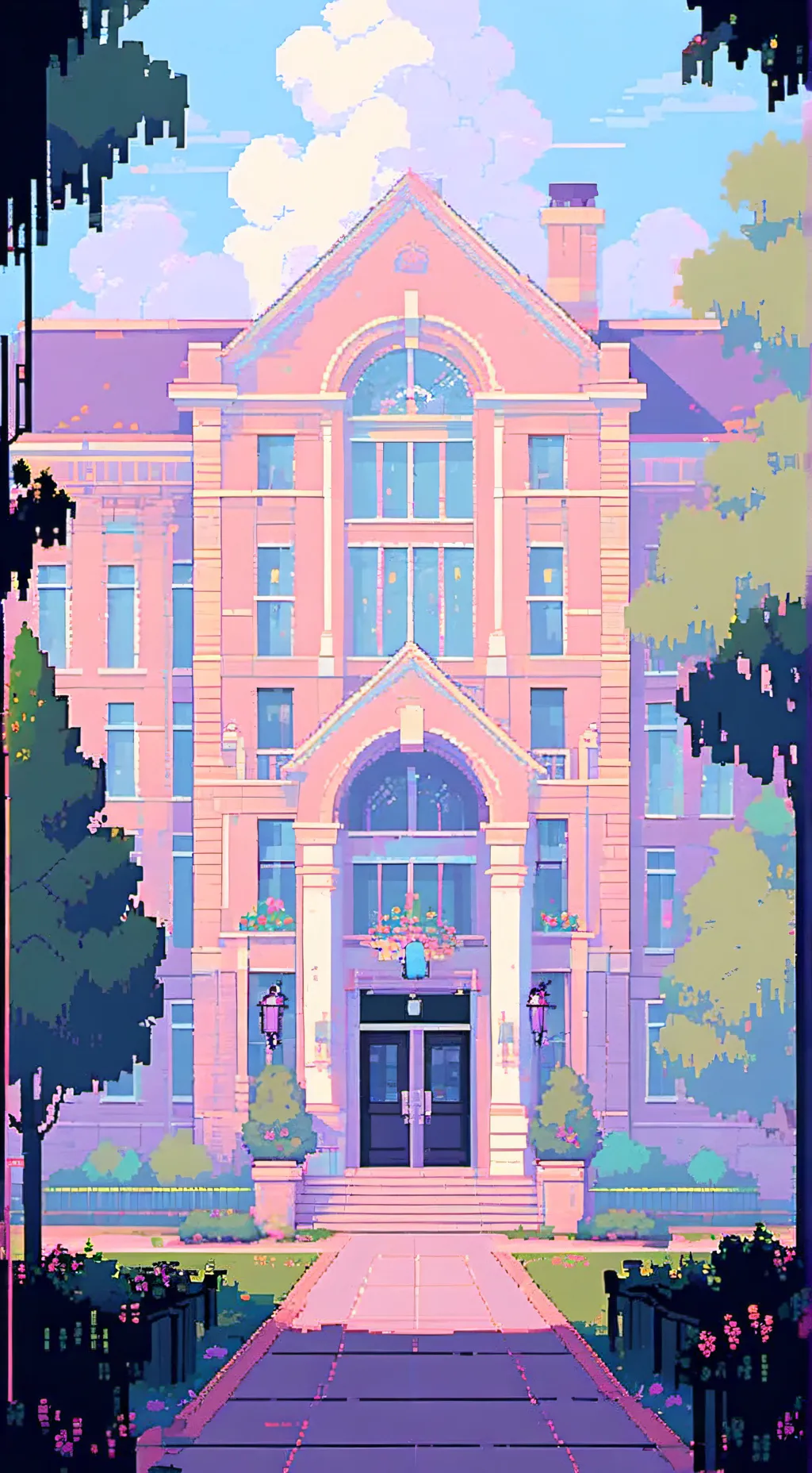 ai character: Collage background