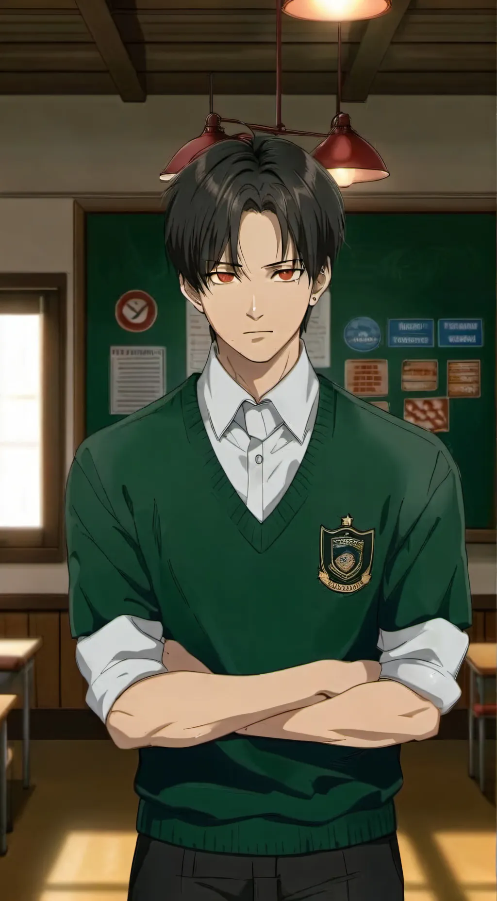 ai character: Levi ackerma background